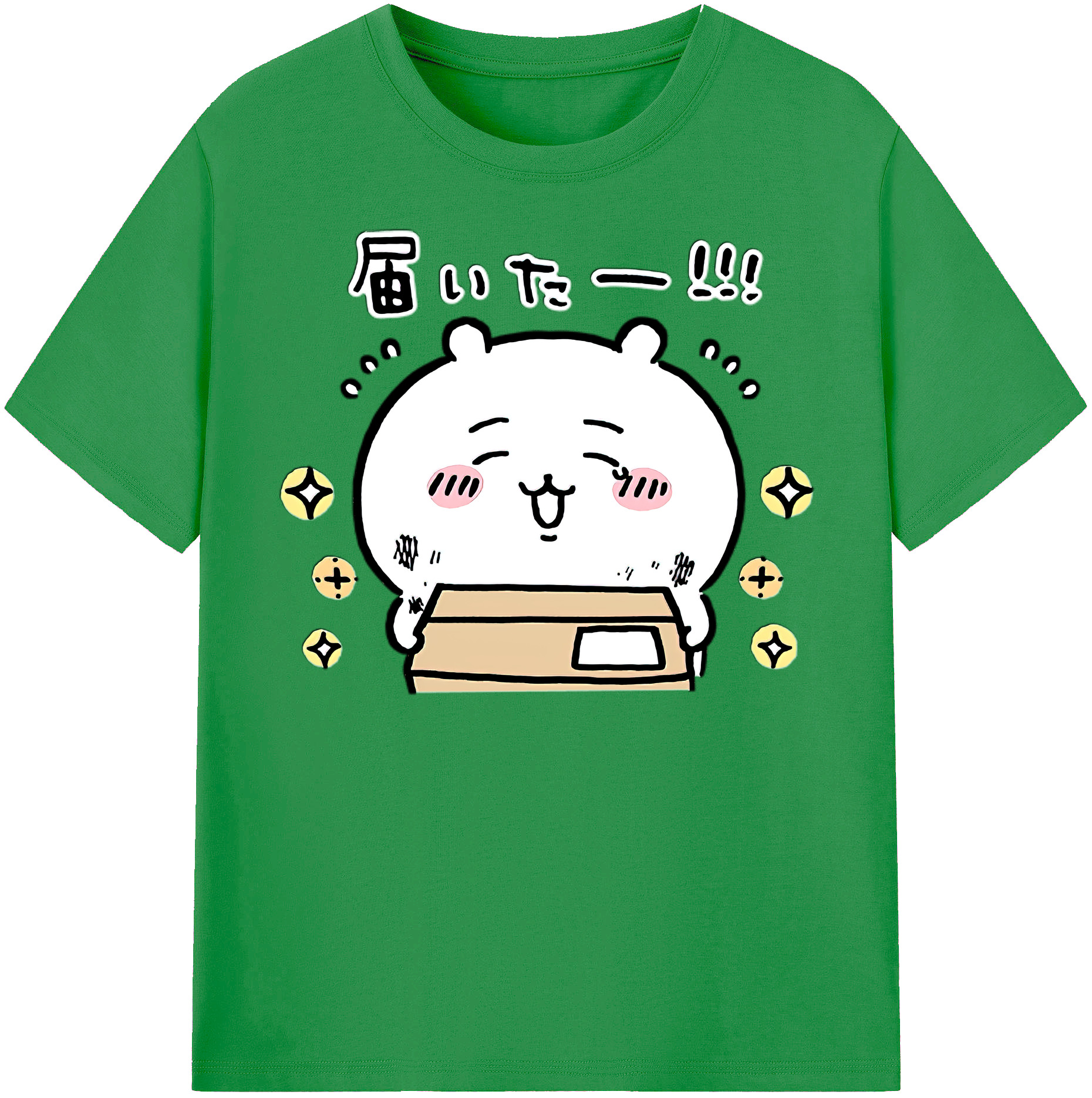 （画像用） ちいかわ ちいかわ Chii-kawa chiikawa レディースカジュアルプリントTシャツ（綿100％）