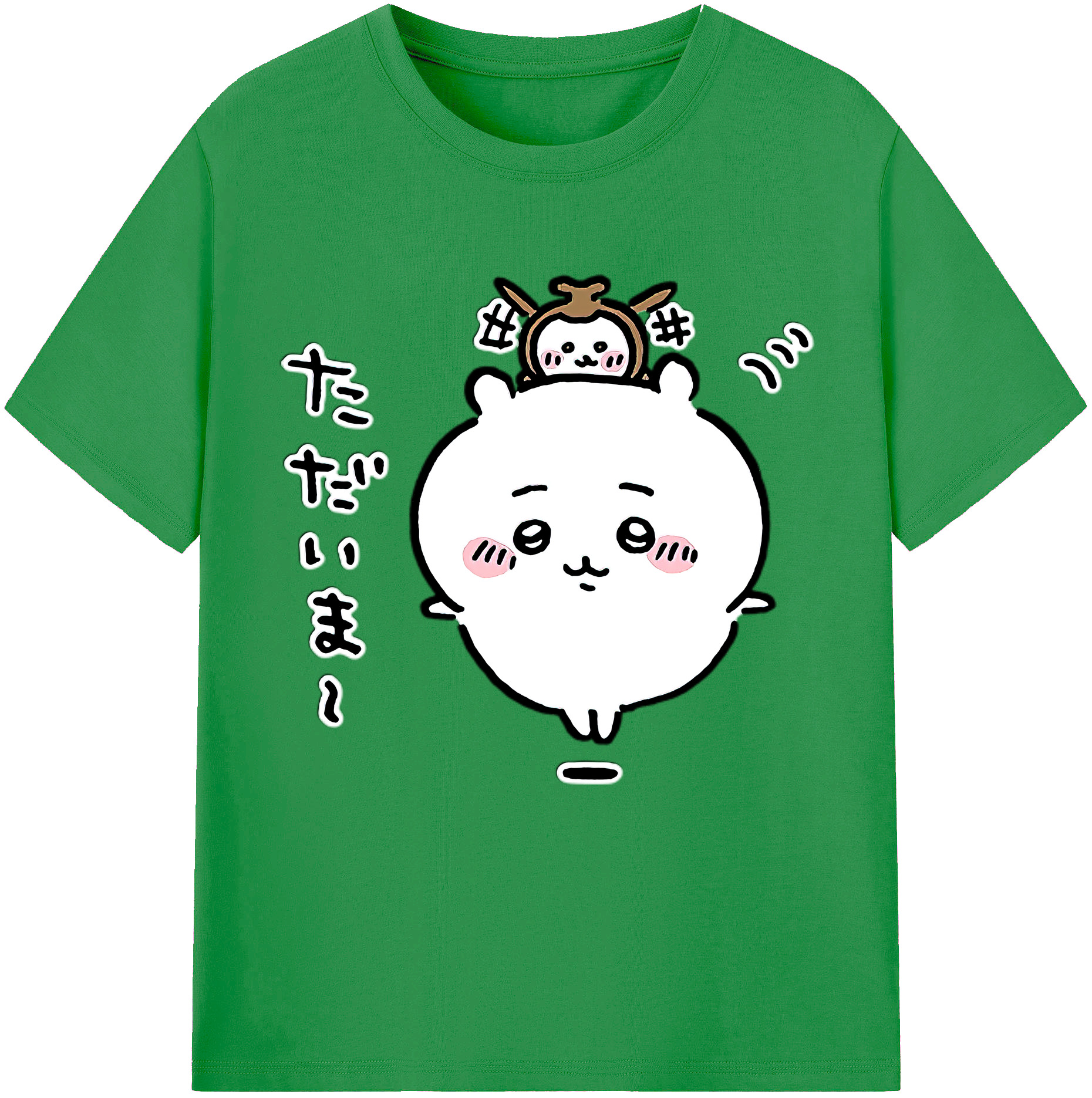（画像用） ちいかわ ちいかわ Chii-kawa chiikawa レディースカジュアルプリントTシャツ（綿100％）