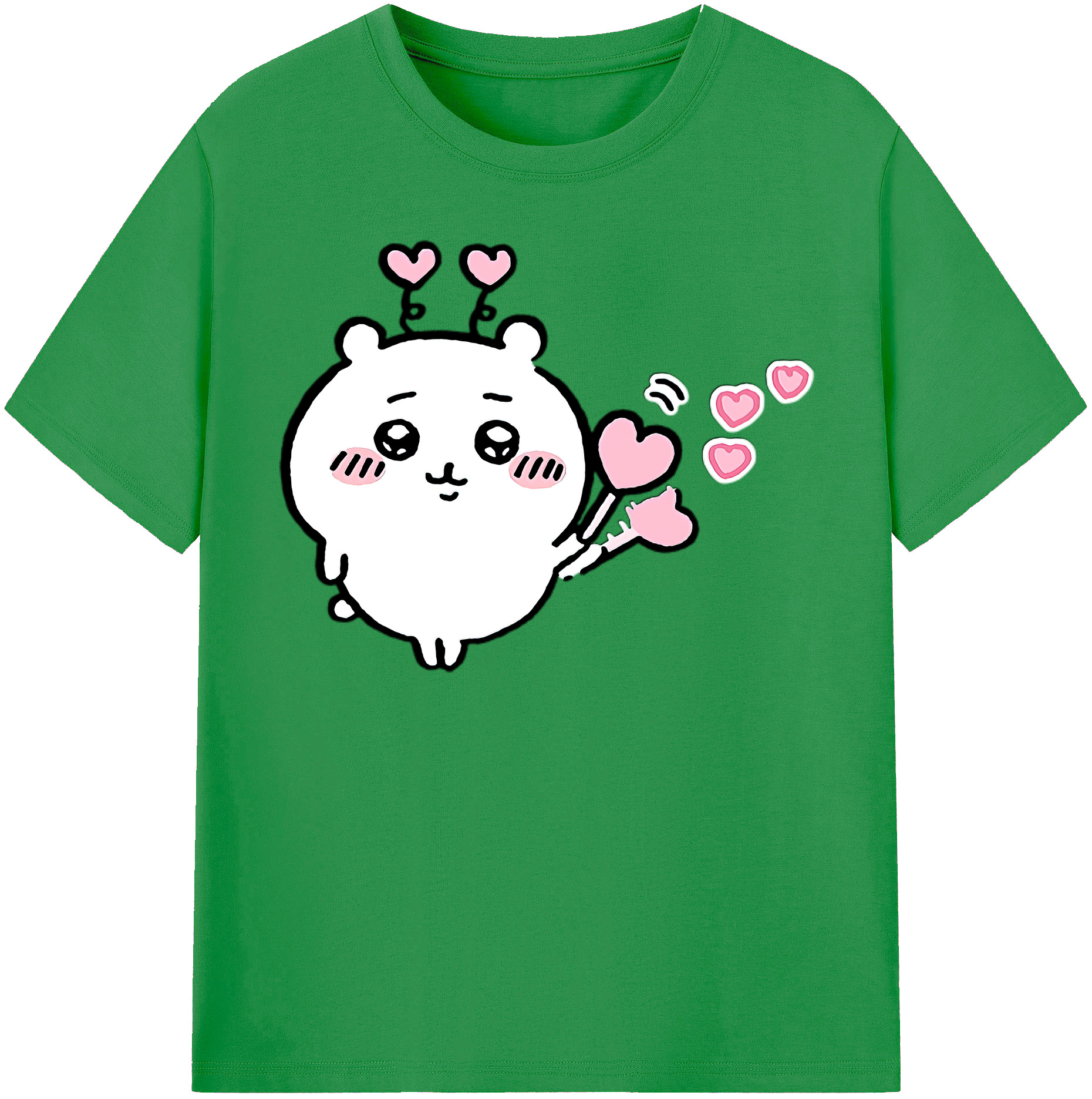 （画像用） ちいかわ ちいかわ Chii-kawa chiikawa レディースカジュアルプリントTシャツ（綿100％）