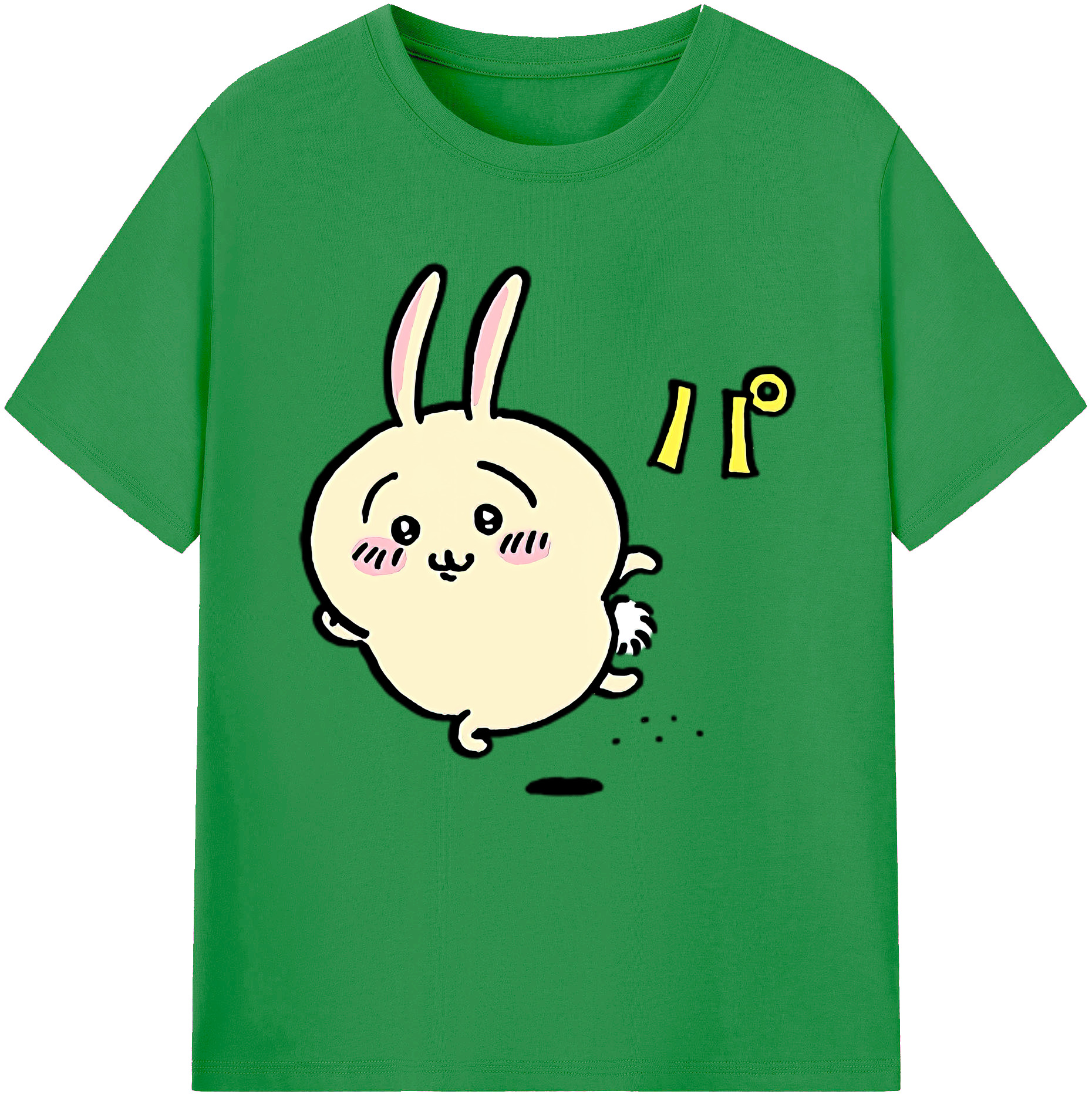（画像用） ちいかわ うさぎ Chii-kawa usagi レディースカジュアルプリントTシャツ（綿100％）