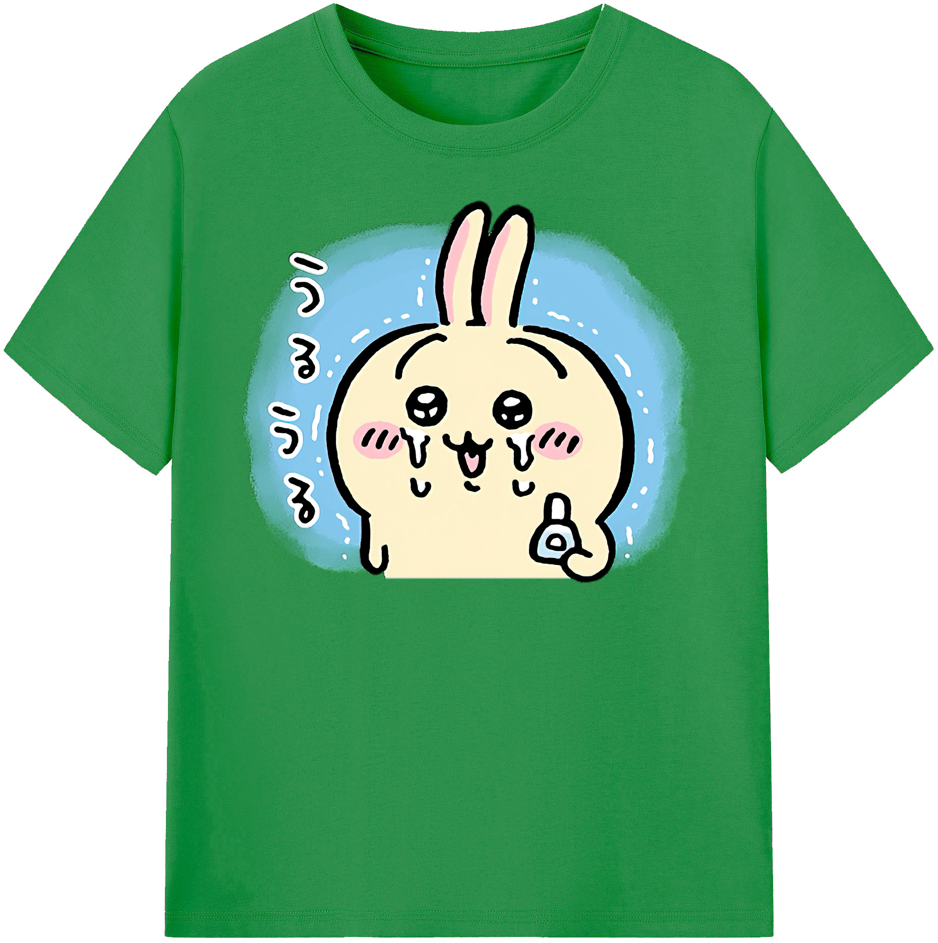 （画像用） ちいかわ うさぎ Chii-kawa usagi レディースカジュアルプリントTシャツ（綿100％）