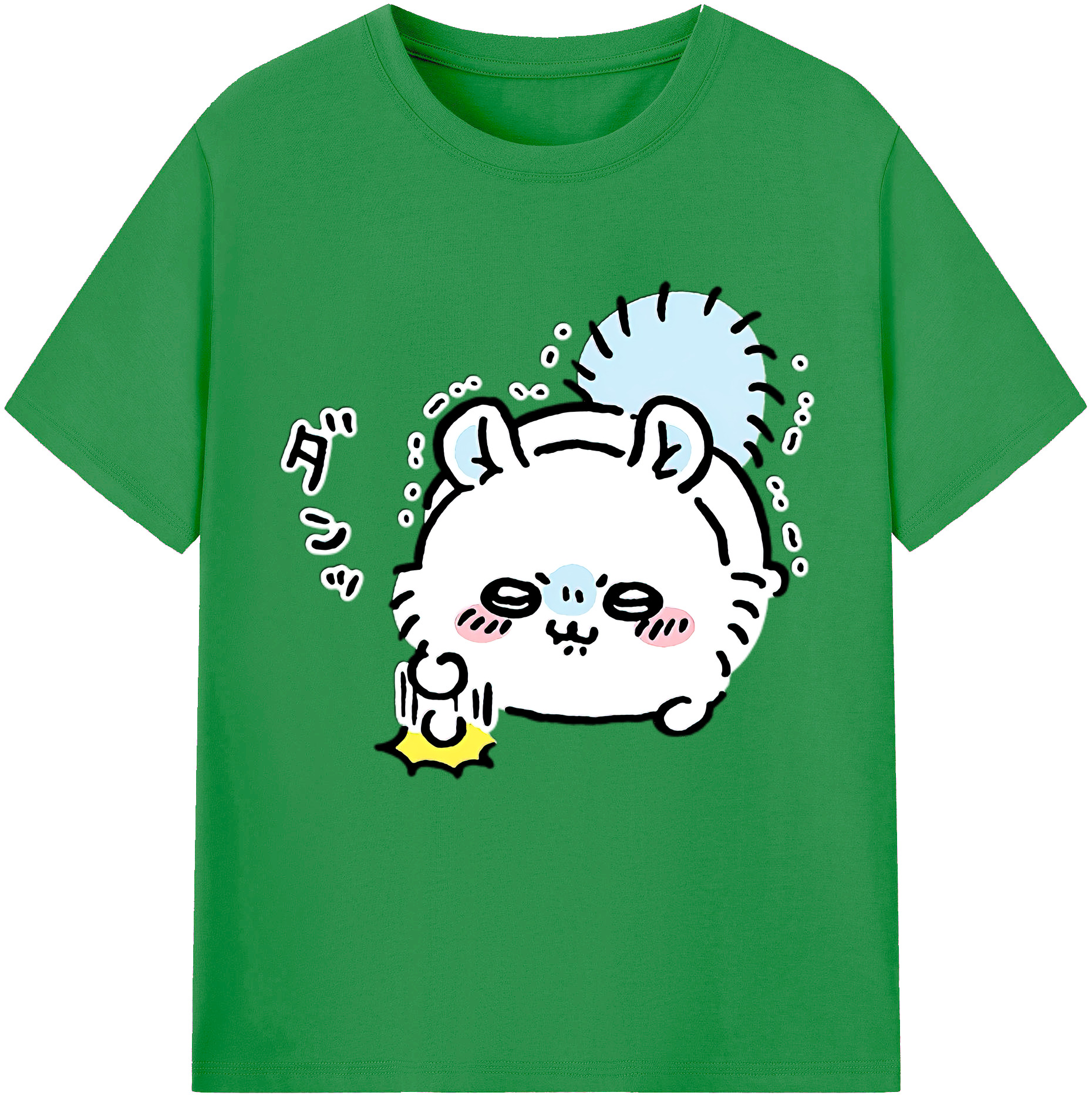 （画像用） ちいかわ モモンガ Chii-kawa Momonga レディースカジュアルプリントTシャツ（綿100％）