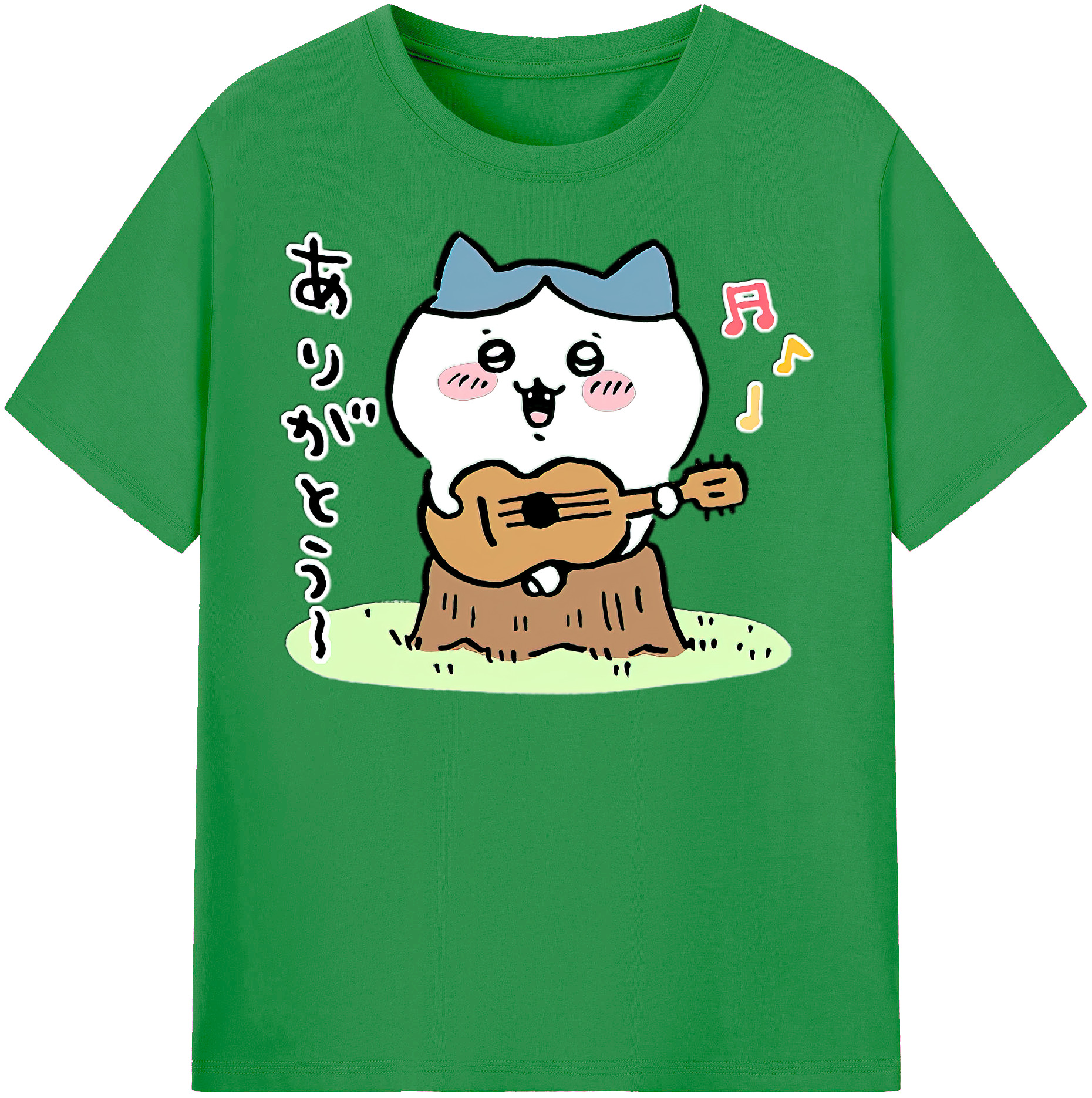 （画像用） ちいかわ ハチワレ Chii-kawa hachiware レディースカジュアルプリントTシャツ（綿100％）