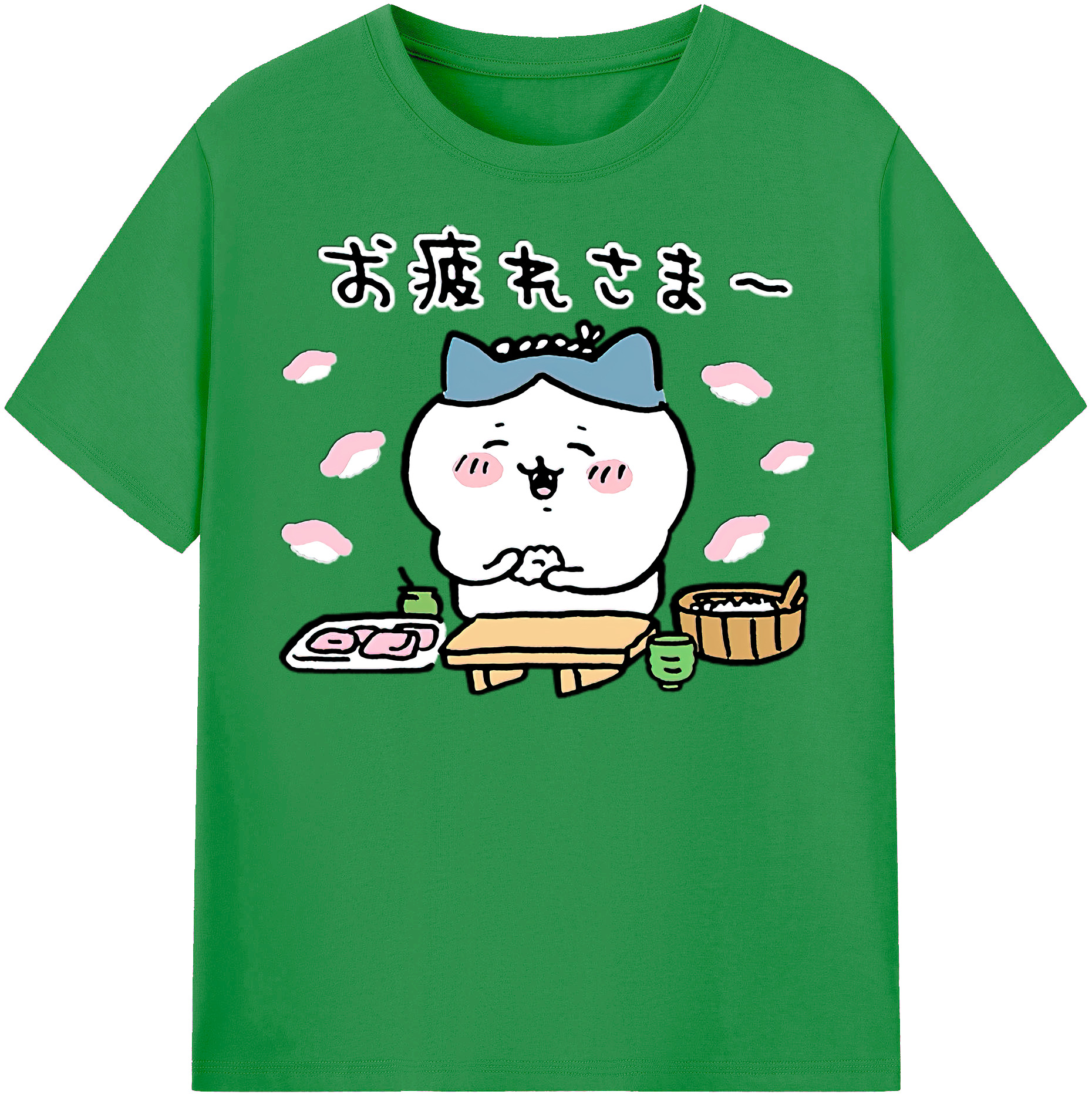 （画像用） ちいかわ ハチワレ Chii-kawa hachiware レディースカジュアルプリントTシャツ（綿100％）