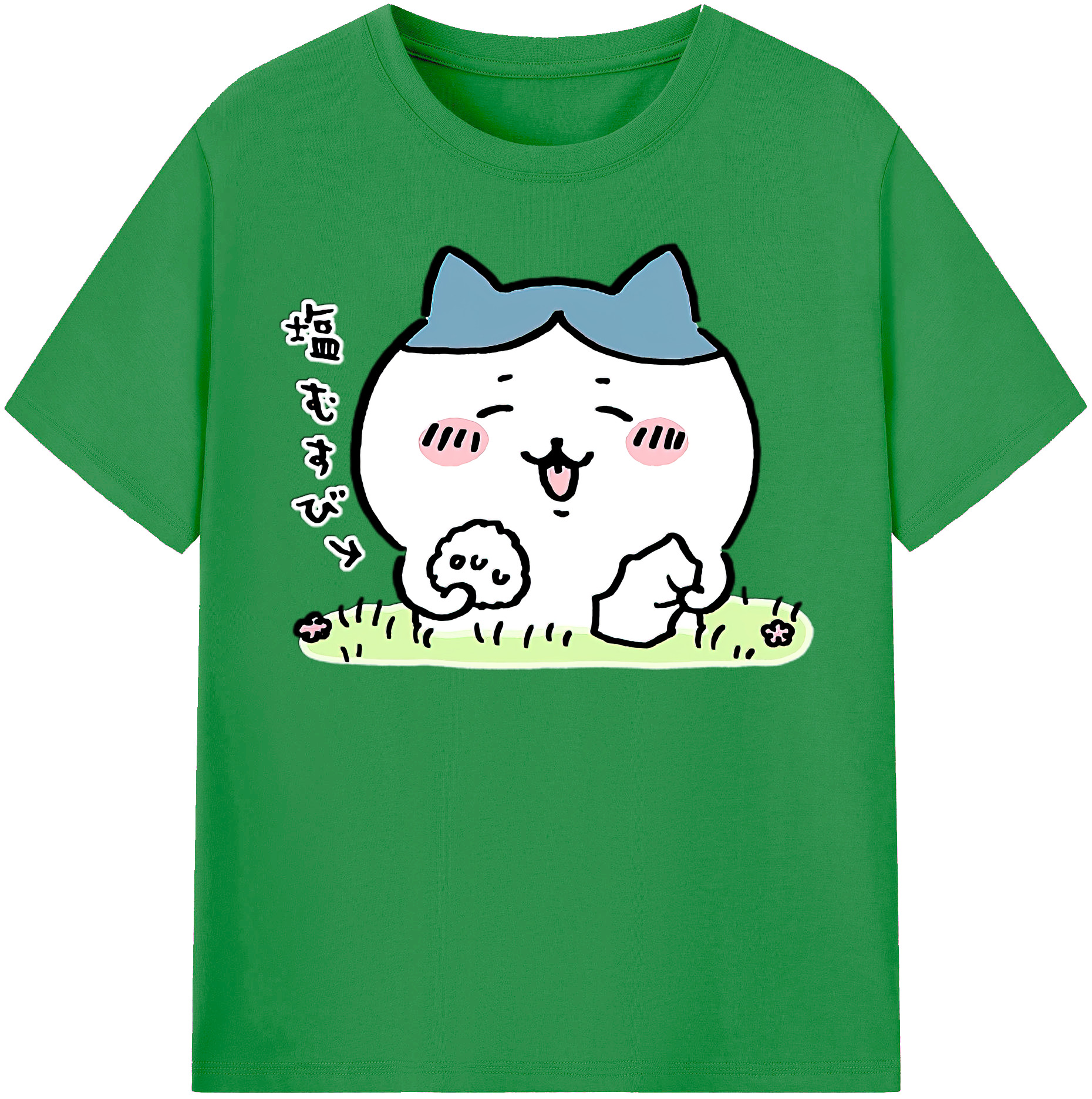 （画像用） ちいかわ ハチワレ Chii-kawa hachiware レディースカジュアルプリントTシャツ（綿100％）