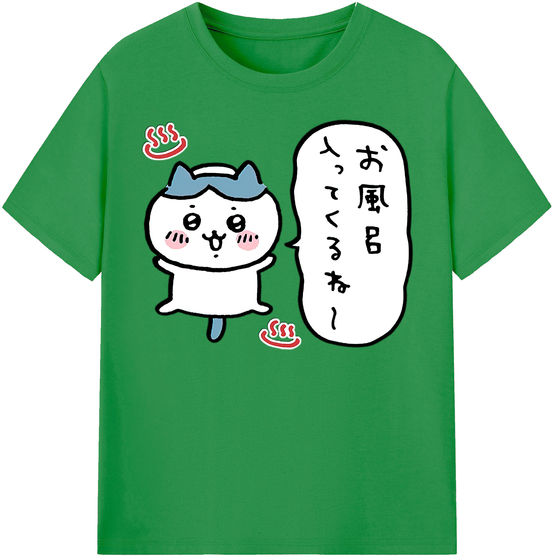 （画像用） ちいかわ ハチワレ Chii-kawa hachiware レディースカジュアルプリントTシャツ（綿100％）