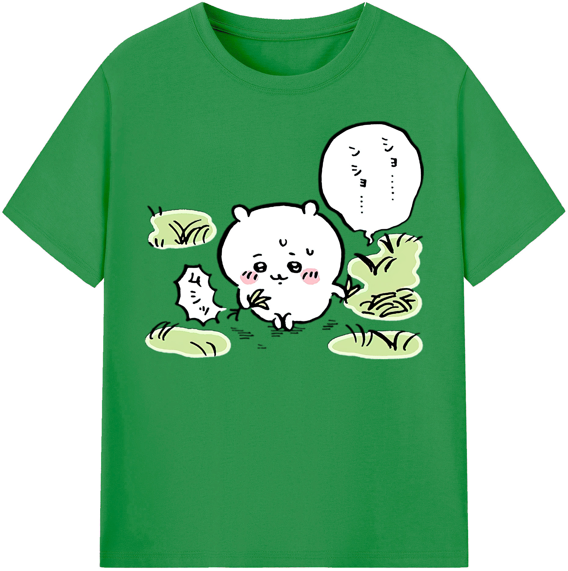 （画像用） ちいかわ ちいかわ Chii-kawa chiikawa レディースカジュアルプリントTシャツ（綿100％）