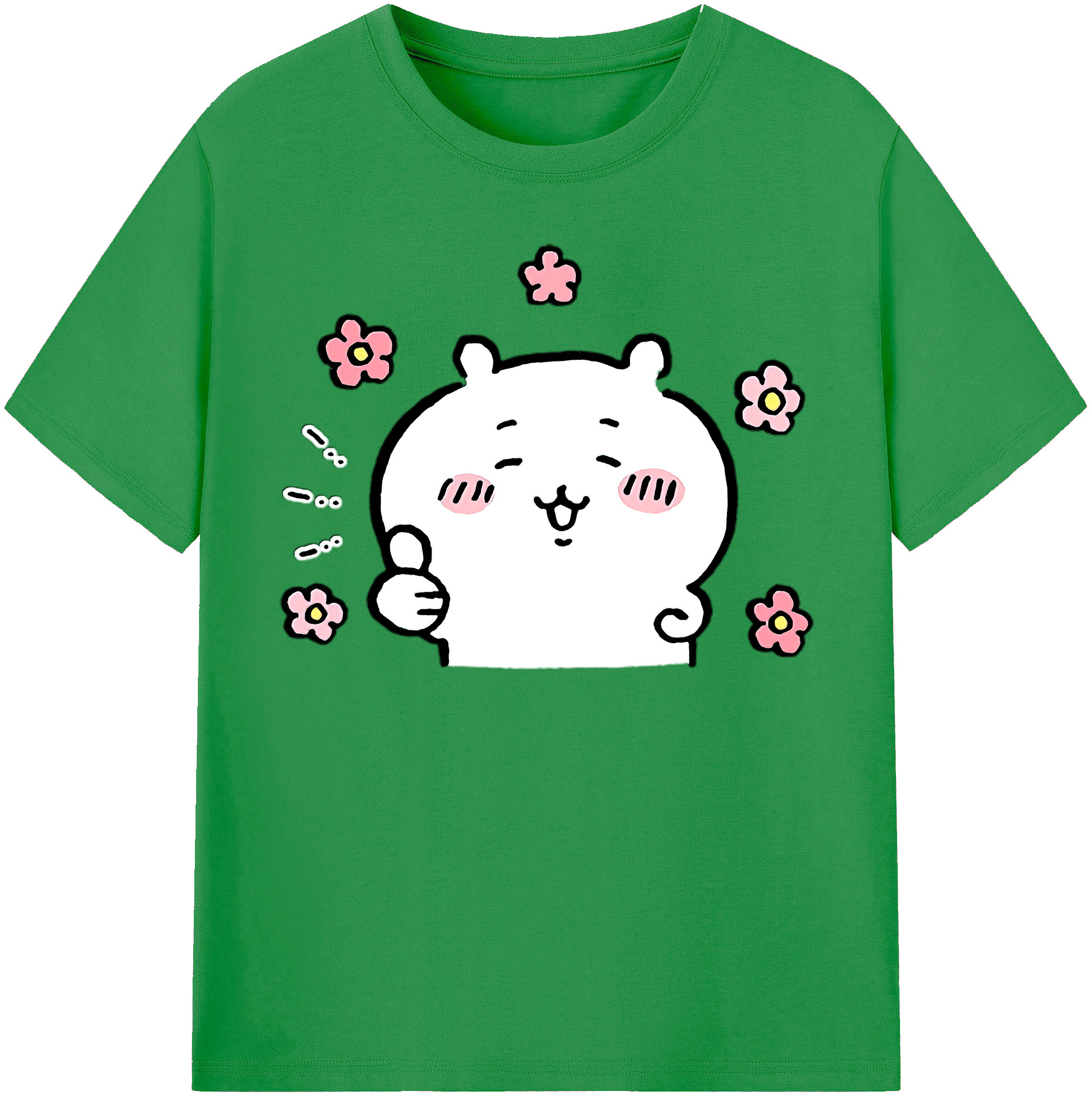 （画像用） ちいかわ ちいかわ Chii-kawa chiikawa レディースカジュアルプリントTシャツ（綿100％）