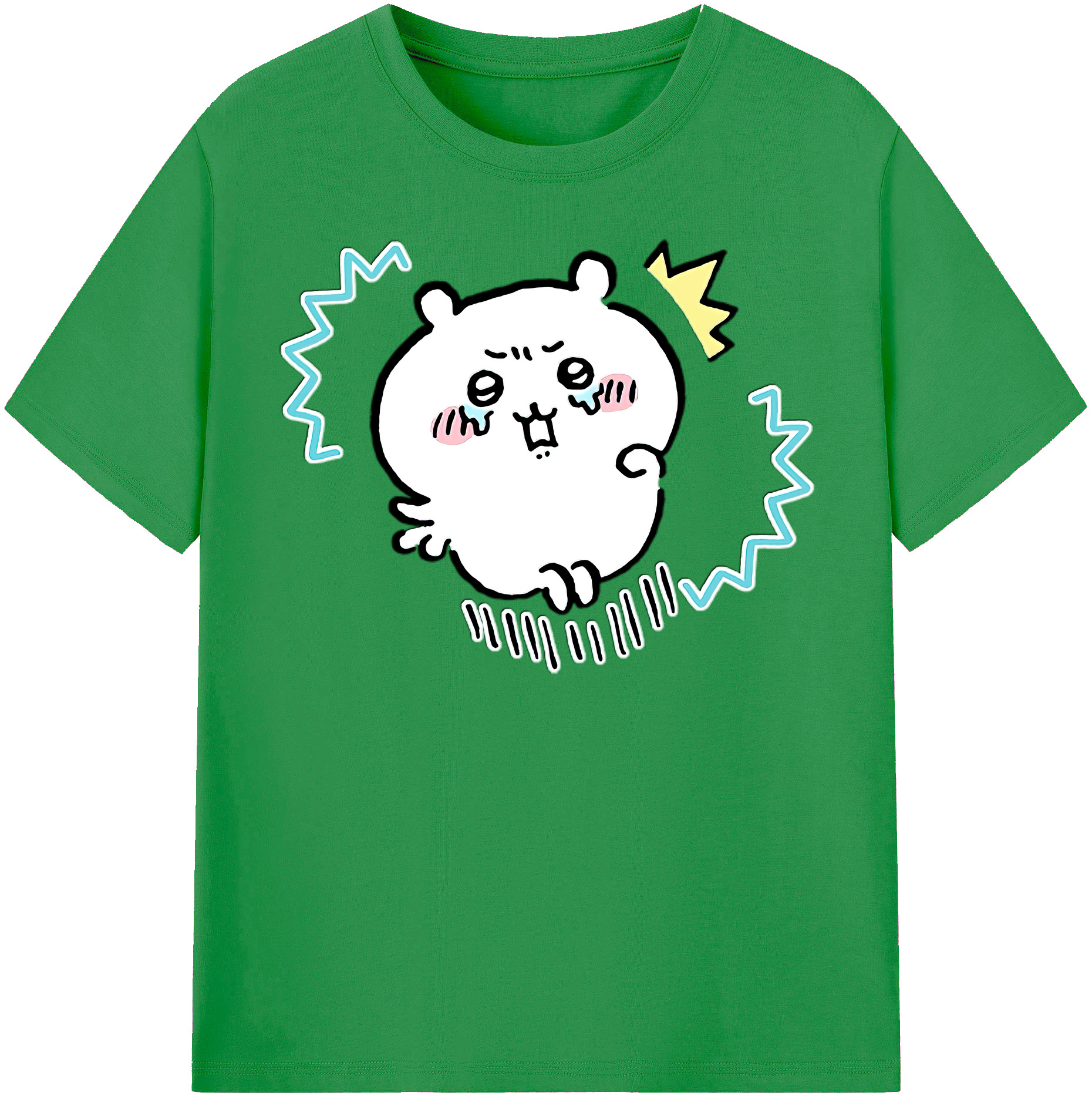 （画像用） ちいかわ ちいかわ Chii-kawa chiikawa レディースカジュアルプリントTシャツ（綿100％）