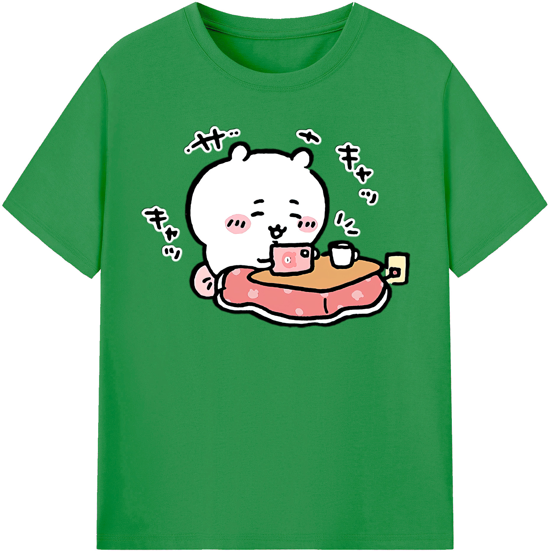 （画像用） ちいかわ ちいかわ Chii-kawa chiikawa レディースカジュアルプリントTシャツ（綿100％）