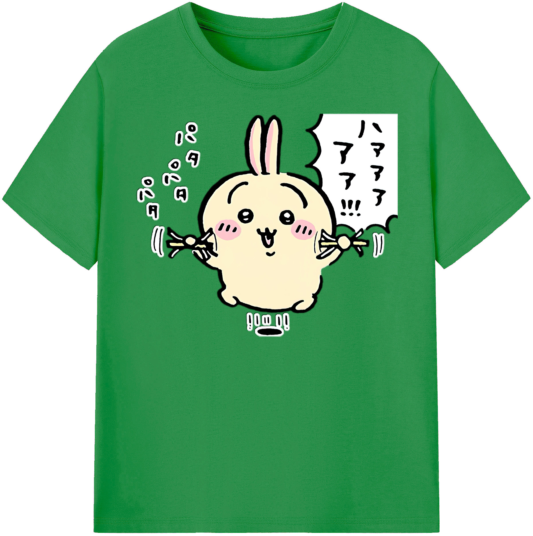 （画像用） ちいかわ うさぎ Chii-kawa usagi レディースカジュアルプリントTシャツ（綿100％）