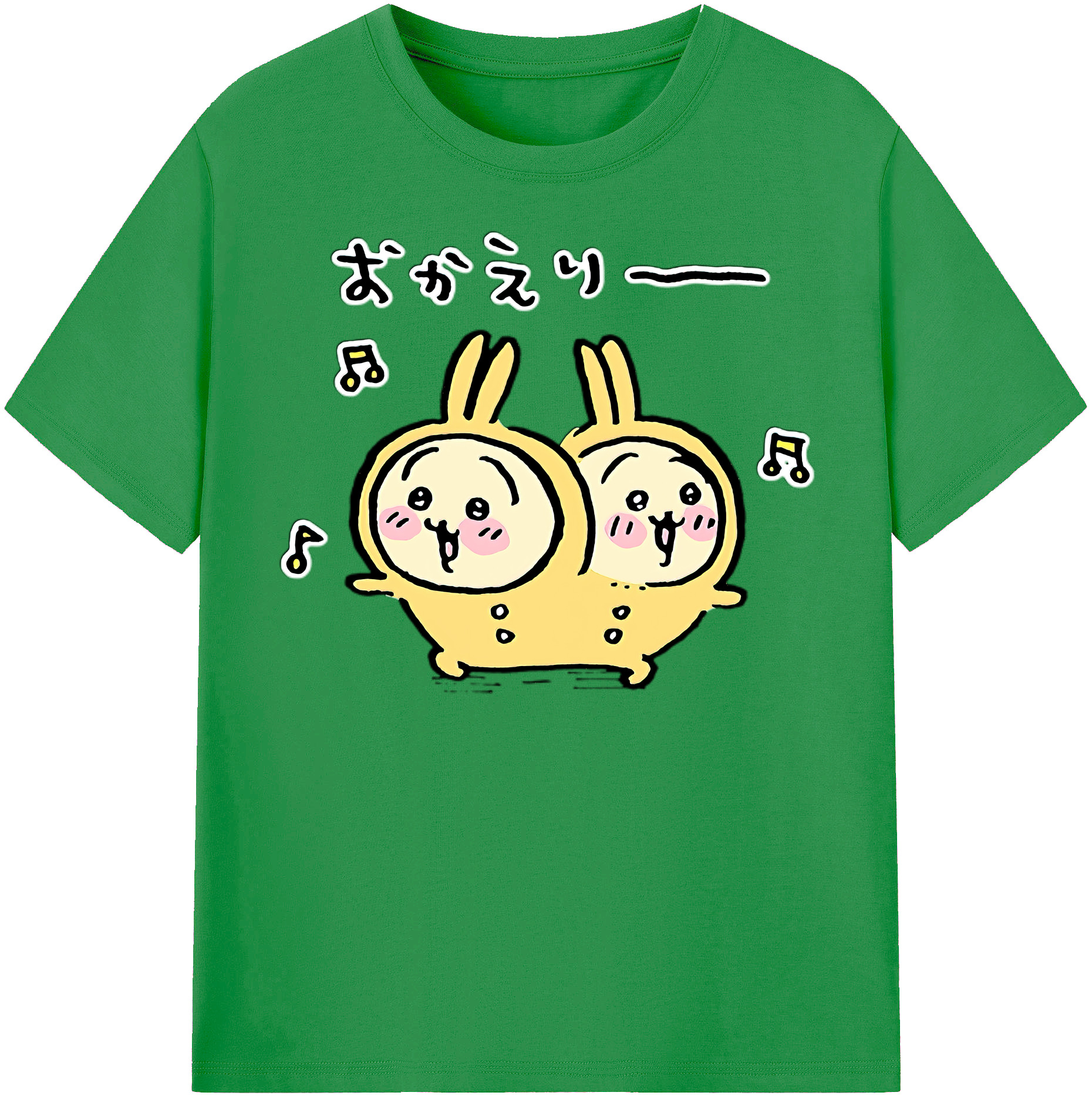 （画像用） ちいかわ うさぎ Chii-kawa usagi レディースカジュアルプリントTシャツ（綿100％）