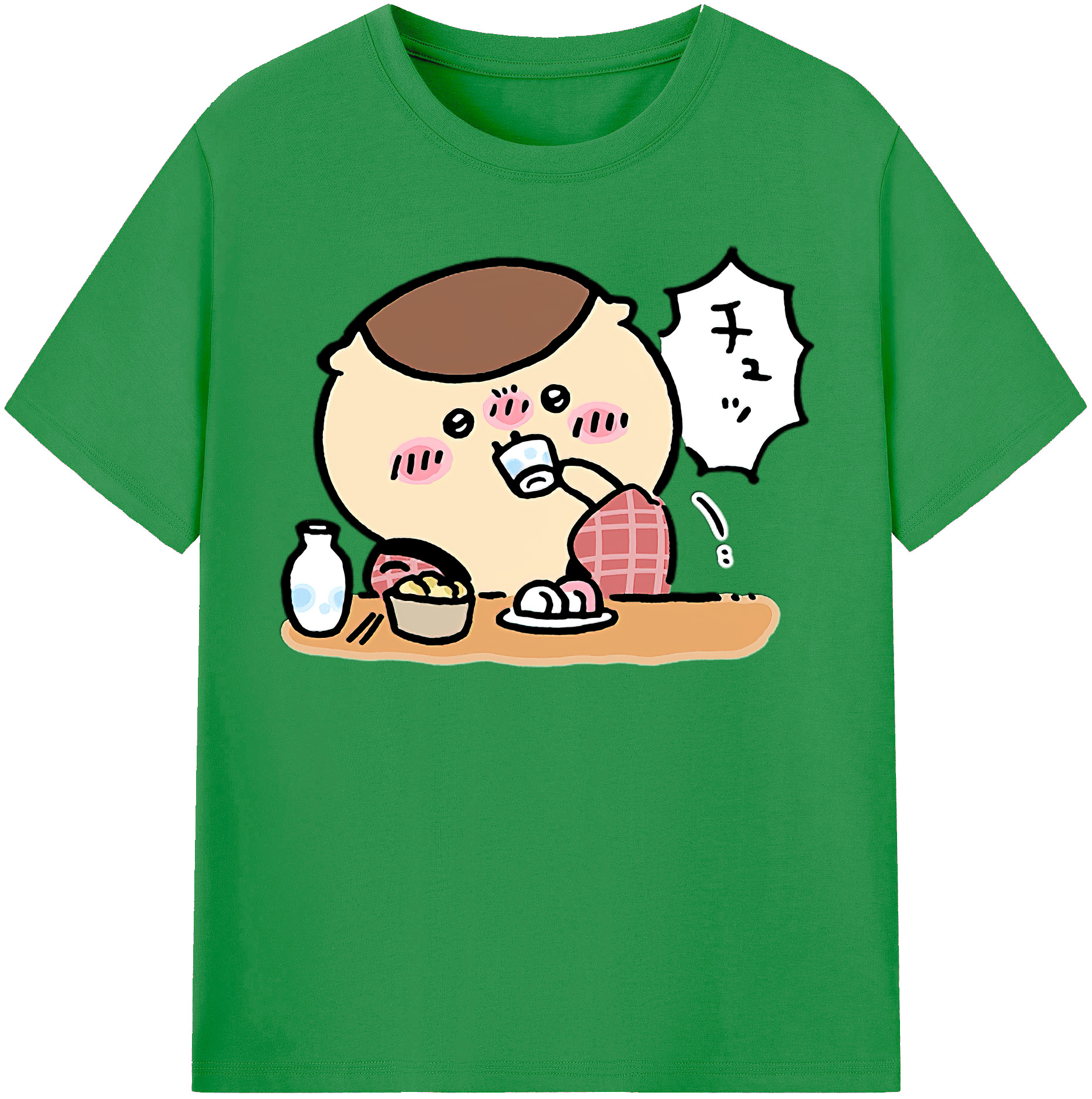 （画像用） ちいかわ くりまんじゅう Chii-kawa kuri manjū レディースカジュアルプリントTシャツ（綿100％）
