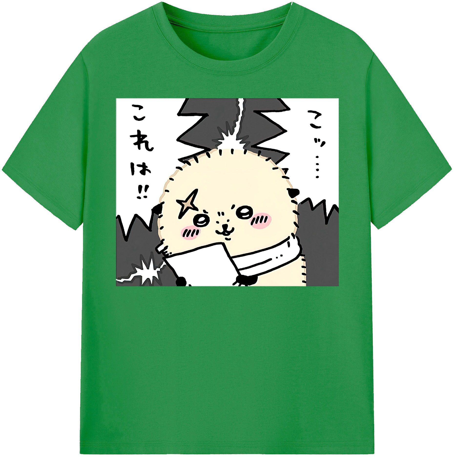 （画像用） ちいかわ ラッコ Chii-kawa Sea otter レディースカジュアルプリントTシャツ（綿100％）