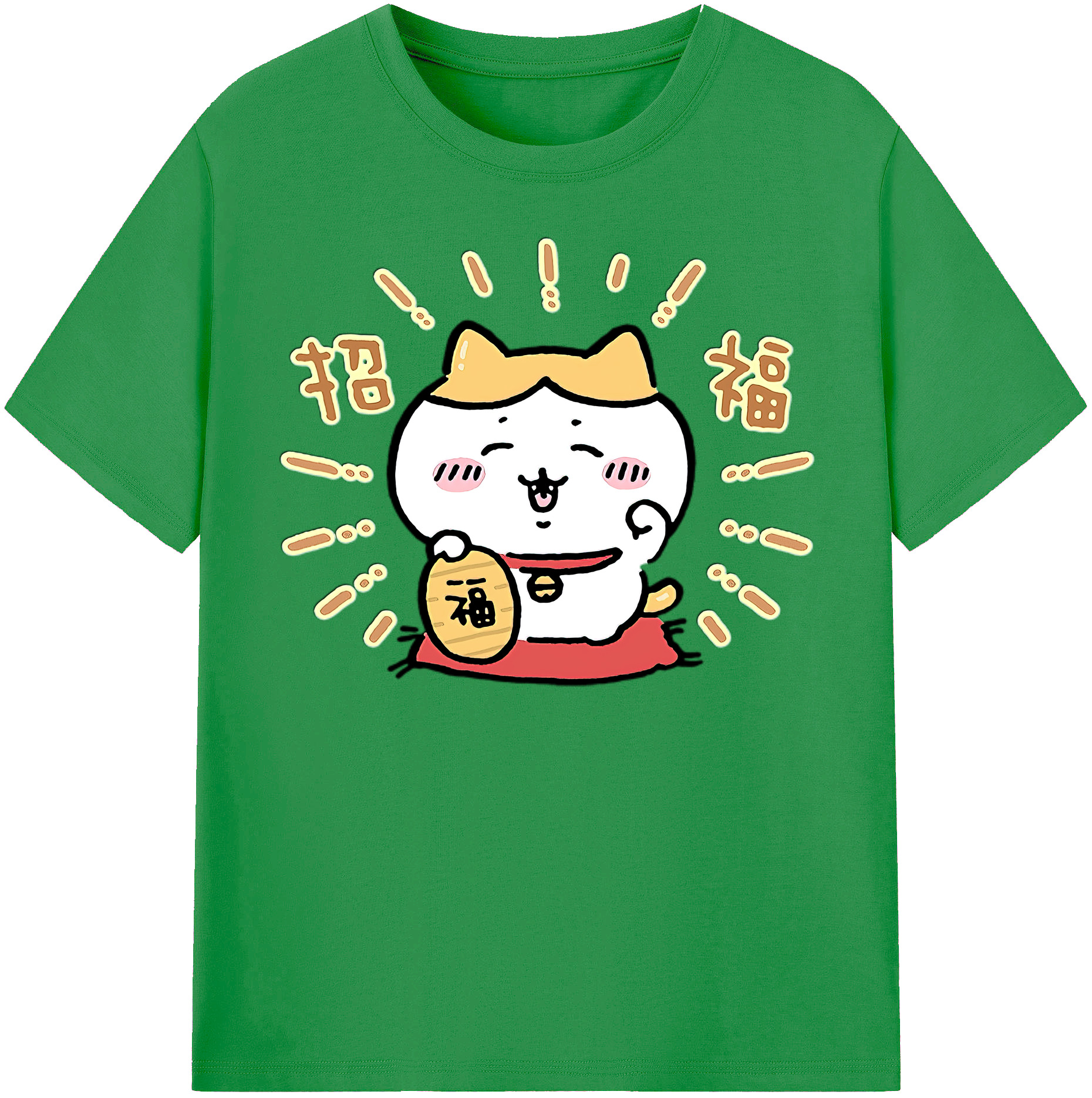（画像用） ちいかわ ハチワレ Chii-kawa hachiware レディースカジュアルプリントTシャツ（綿100％）