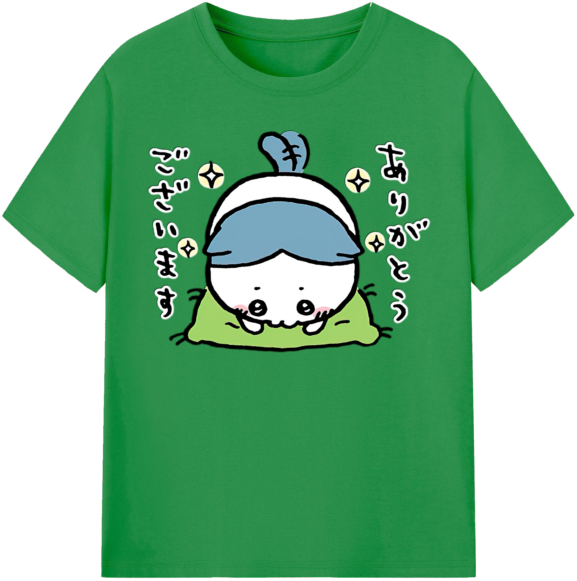 （画像用） ちいかわ ハチワレ Chii-kawa hachiware レディースカジュアルプリントTシャツ（綿100％）