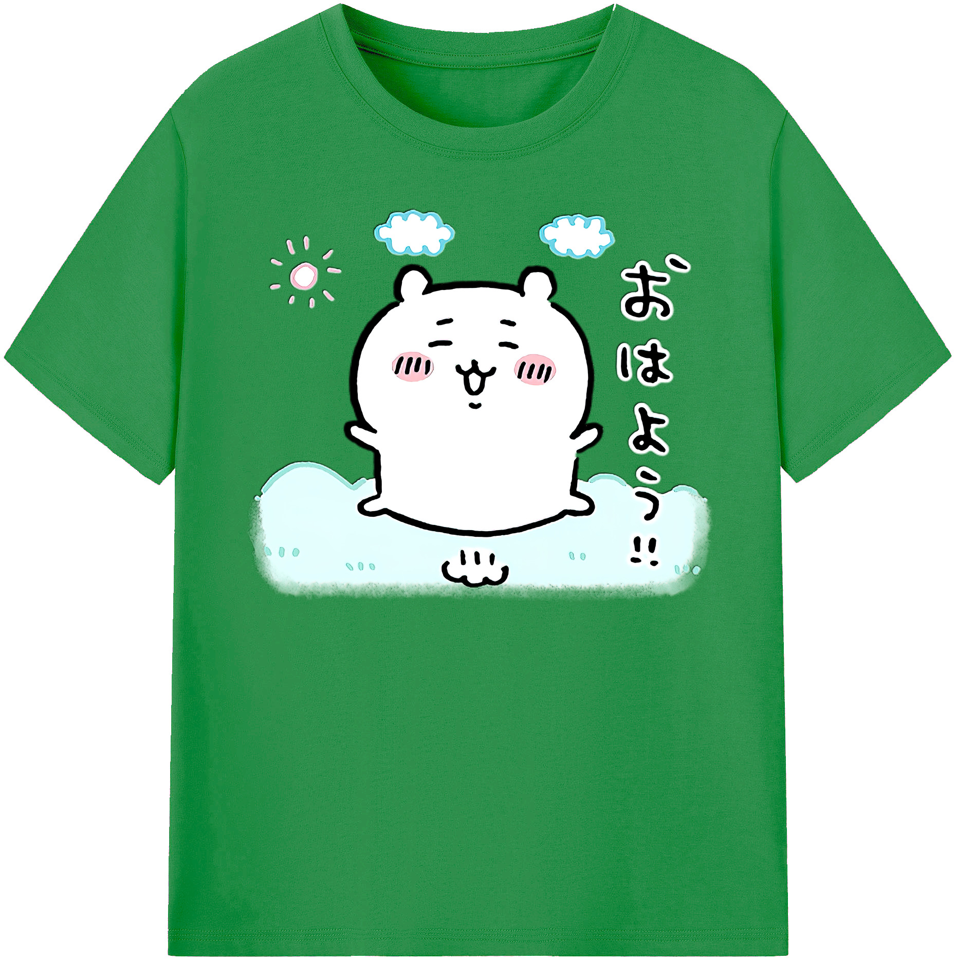 （画像用） ちいかわ ちいかわ Chii-kawa chiikawa レディースカジュアルプリントTシャツ（綿100％）