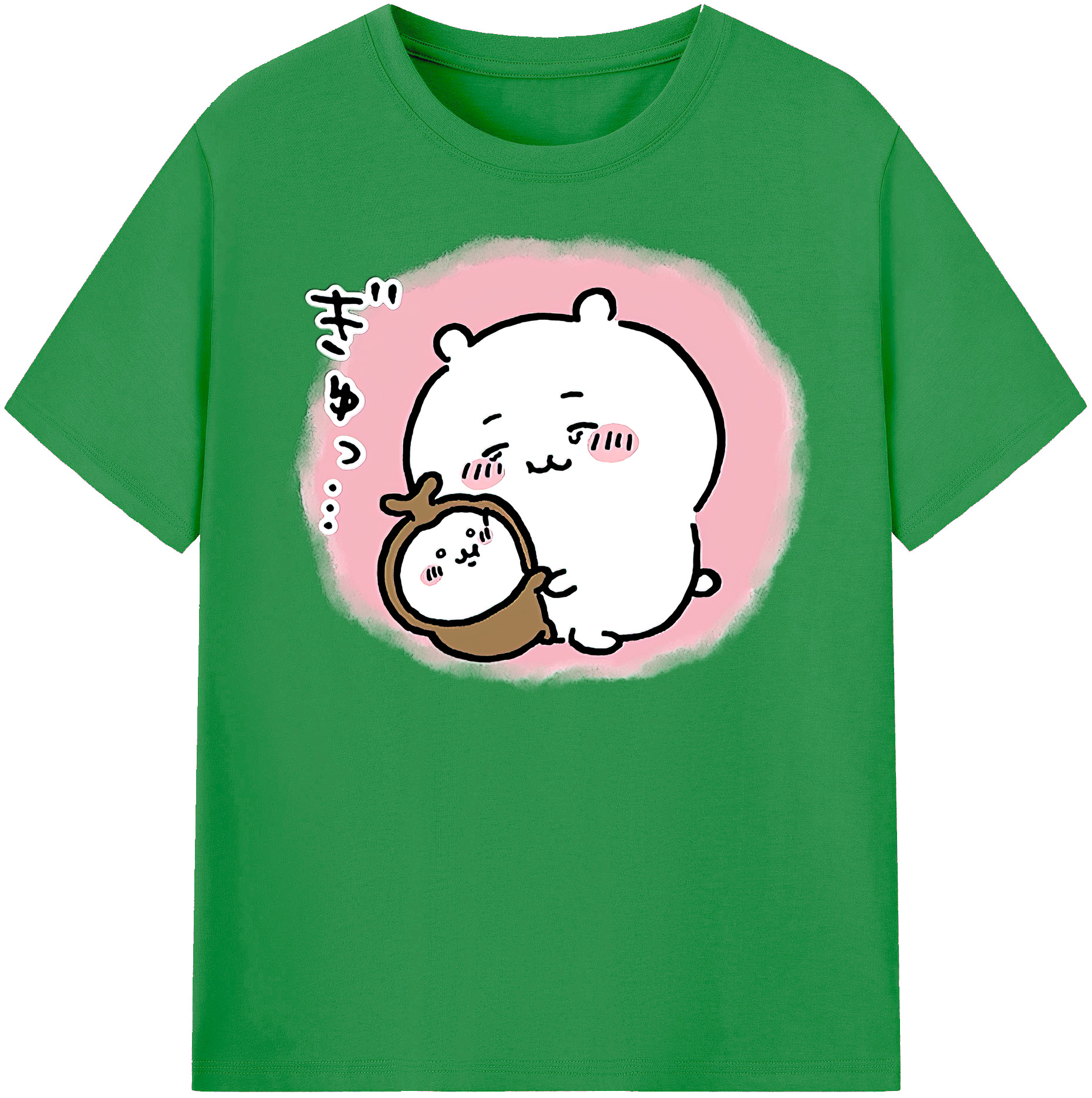 （画像用） ちいかわ ちいかわ Chii-kawa chiikawa レディースカジュアルプリントTシャツ（綿100％）