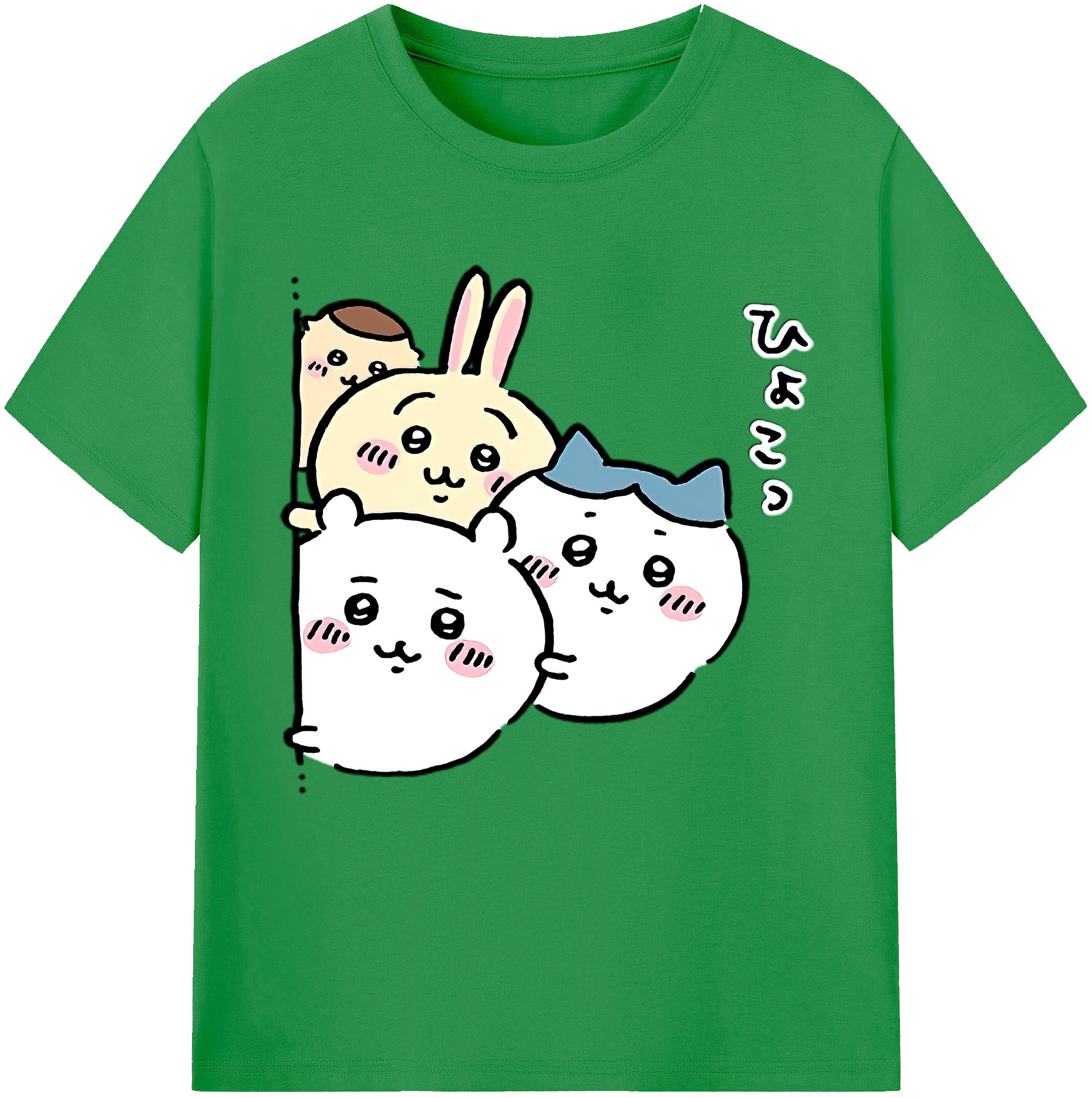 （画像用） ちいかわ ちいかわ Chii-kawa chiikawa レディースカジュアルプリントTシャツ（綿100％）