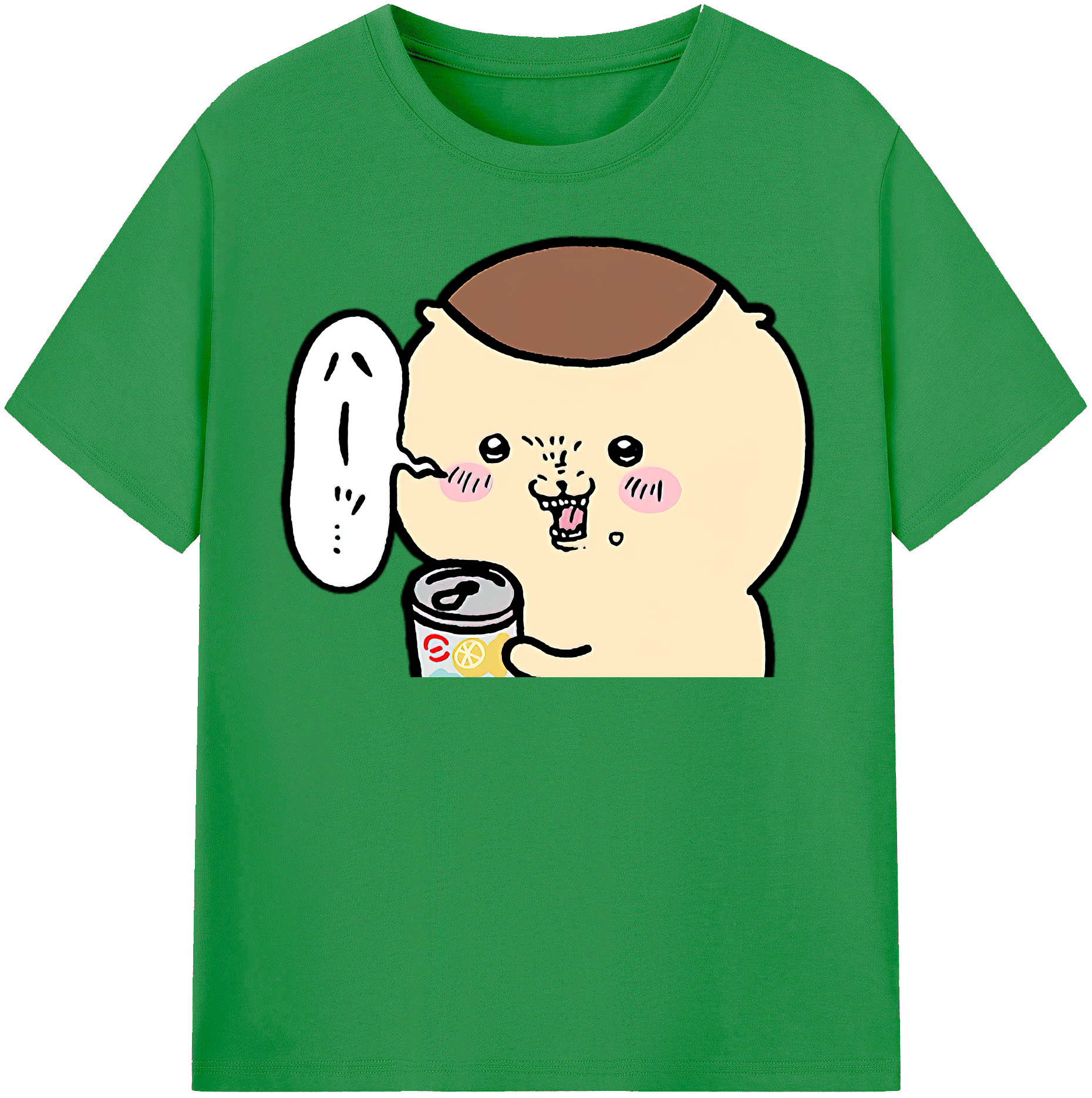 （画像用） ちいかわ くりまんじゅう Chii-kawa kuri manjū レディースカジュアルプリントTシャツ（綿100％）
