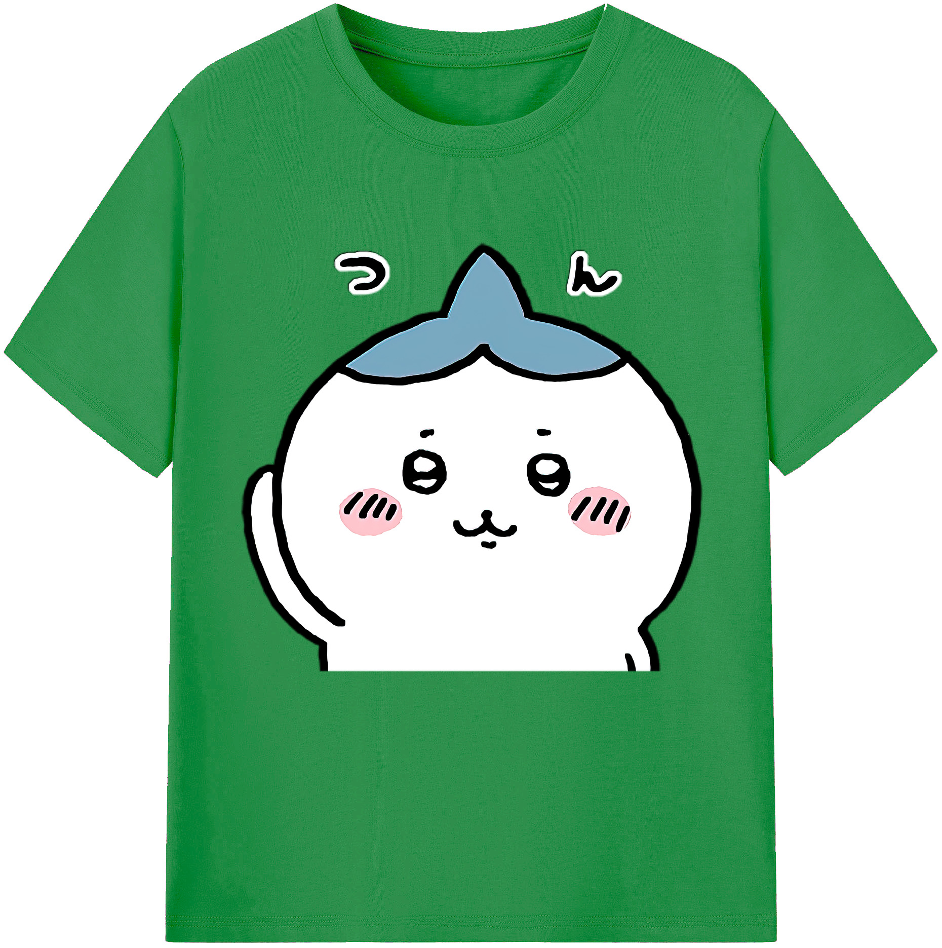（画像用） ちいかわ ハチワレ Chii-kawa hachiware レディースカジュアルプリントTシャツ（綿100％）