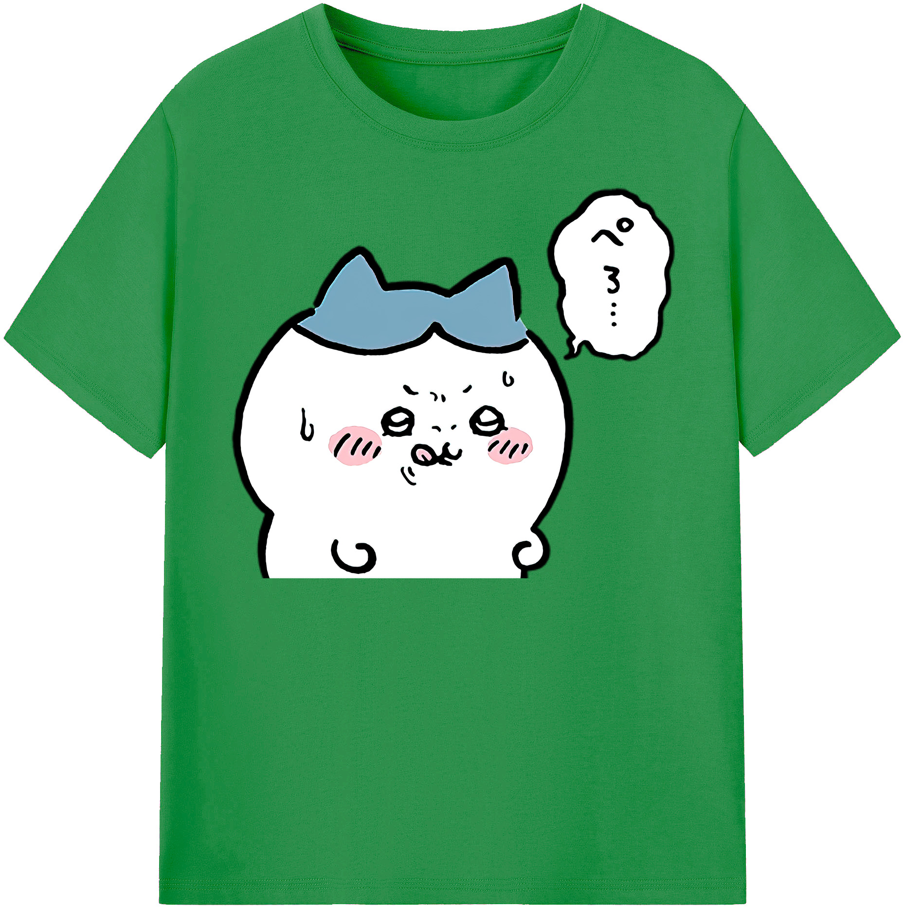 （画像用） ちいかわ ハチワレ Chii-kawa hachiware レディースカジュアルプリントTシャツ（綿100％）
