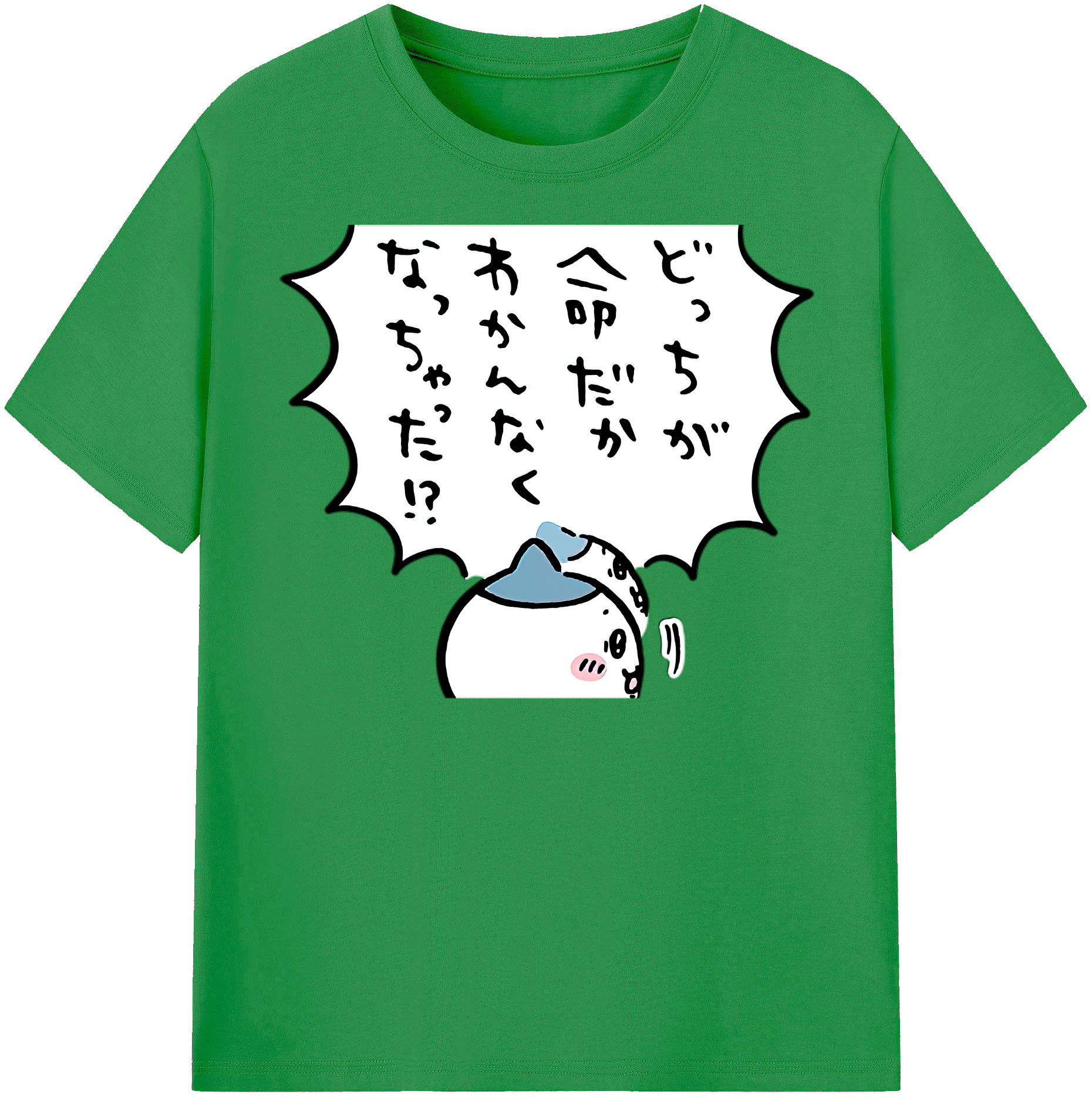 （画像用） ちいかわ ハチワレ Chii-kawa hachiware レディースカジュアルプリントTシャツ（綿100％）