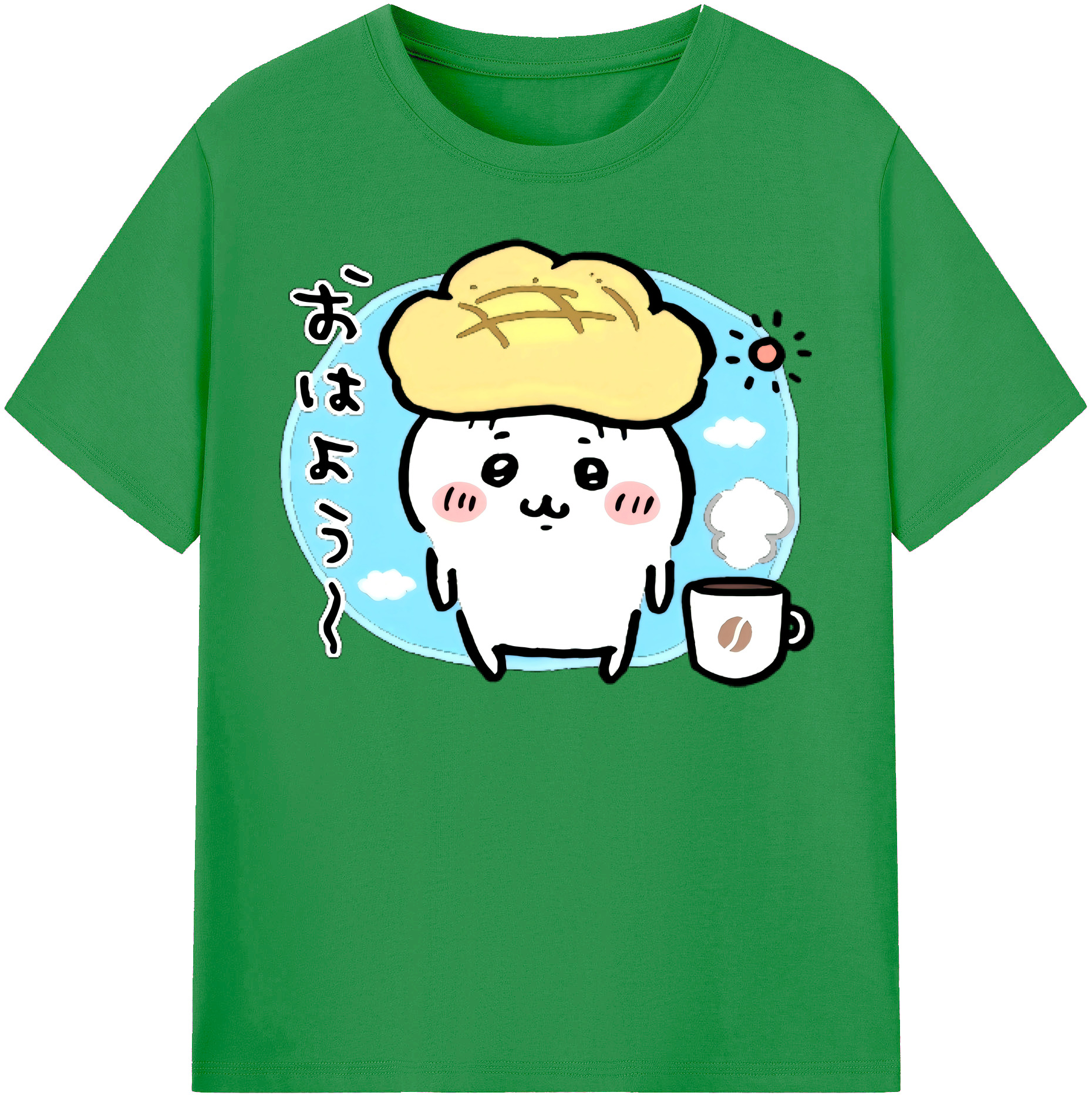 （画像用） ちいかわ ちいかわ Chii-kawa chiikawa レディースカジュアルプリントTシャツ（綿100％）