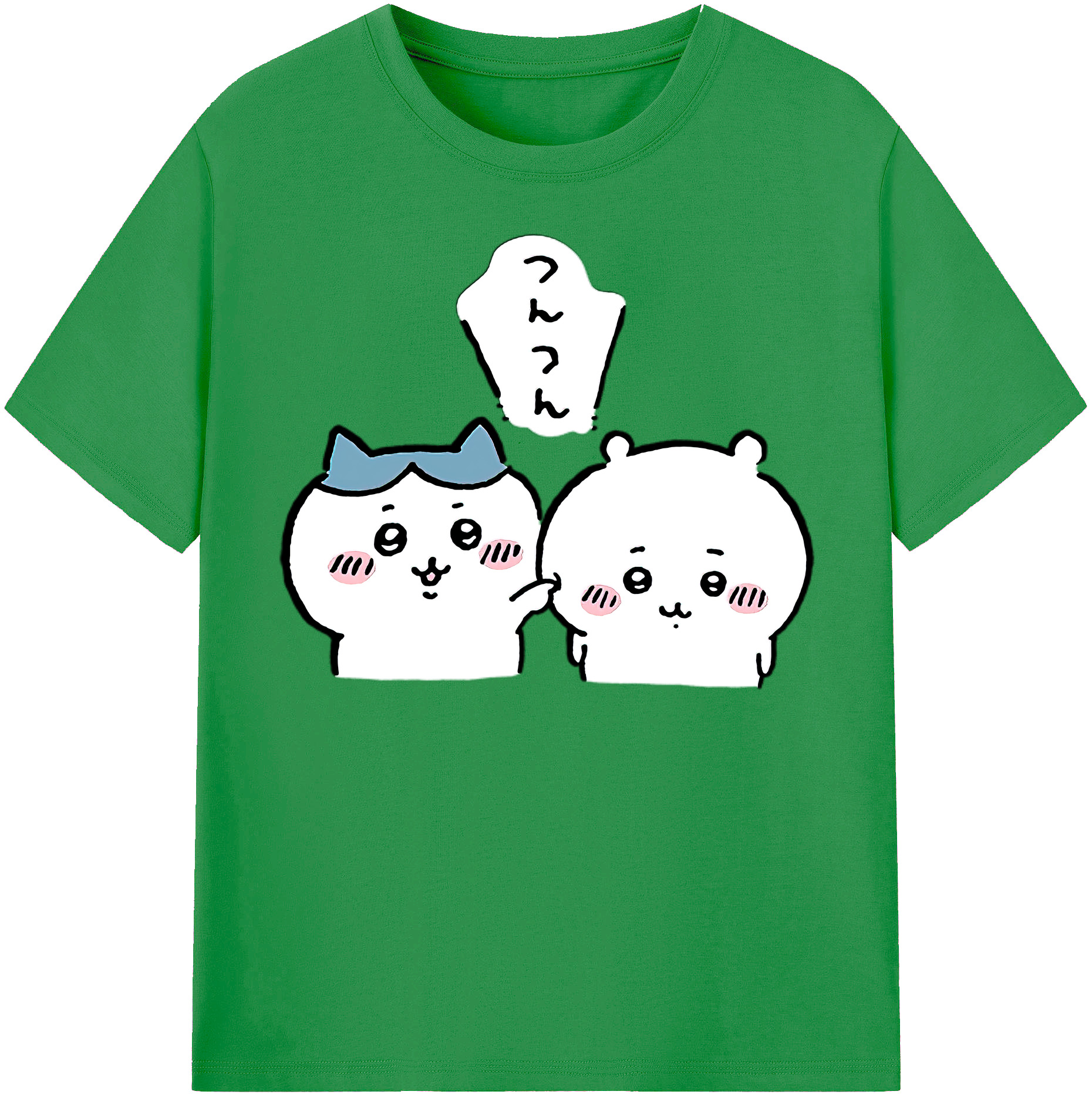 （画像用） ちいかわ ちいかわ Chii-kawa chiikawa レディースカジュアルプリントTシャツ（綿100％）