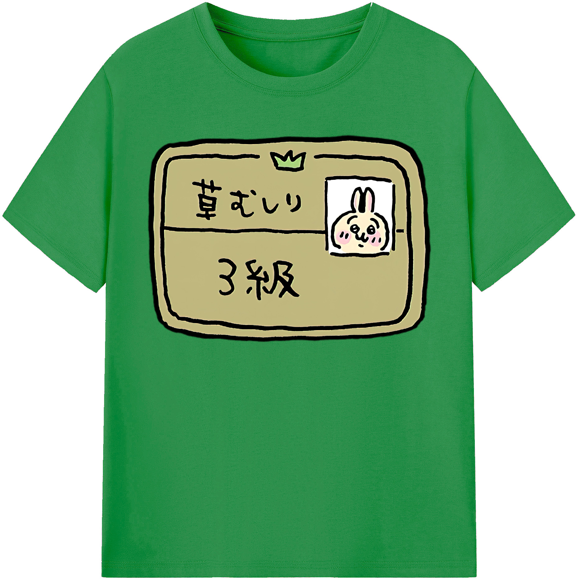 （画像用） ちいかわ うさぎ Chii-kawa usagi レディースカジュアルプリントTシャツ（綿100％）