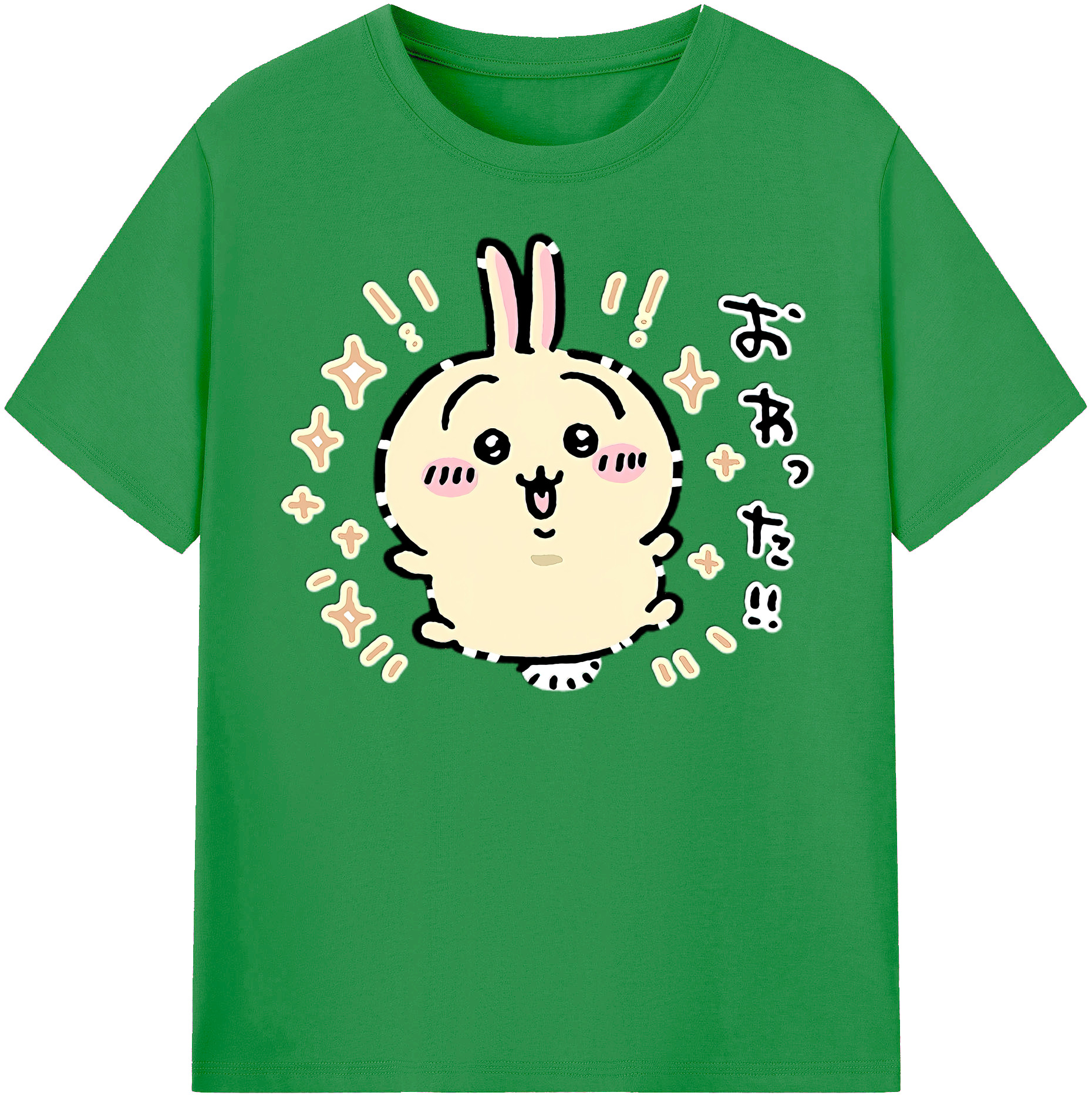 （画像用） ちいかわ うさぎ Chii-kawa usagi レディースカジュアルプリントTシャツ（綿100％）