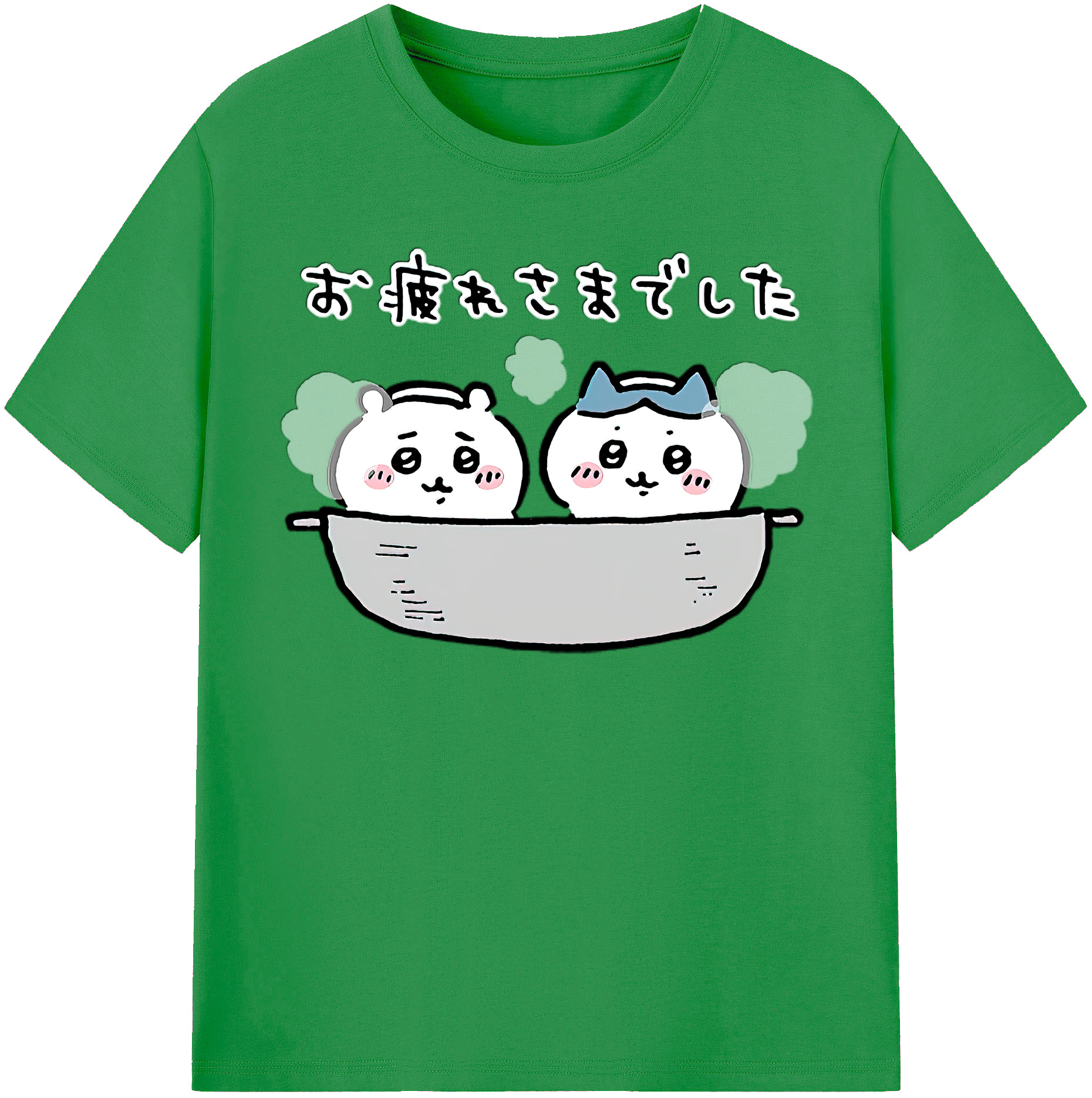 （画像用） ちいかわ ハチワレ Chii-kawa hachiware レディースカジュアルプリントTシャツ（綿100％）
