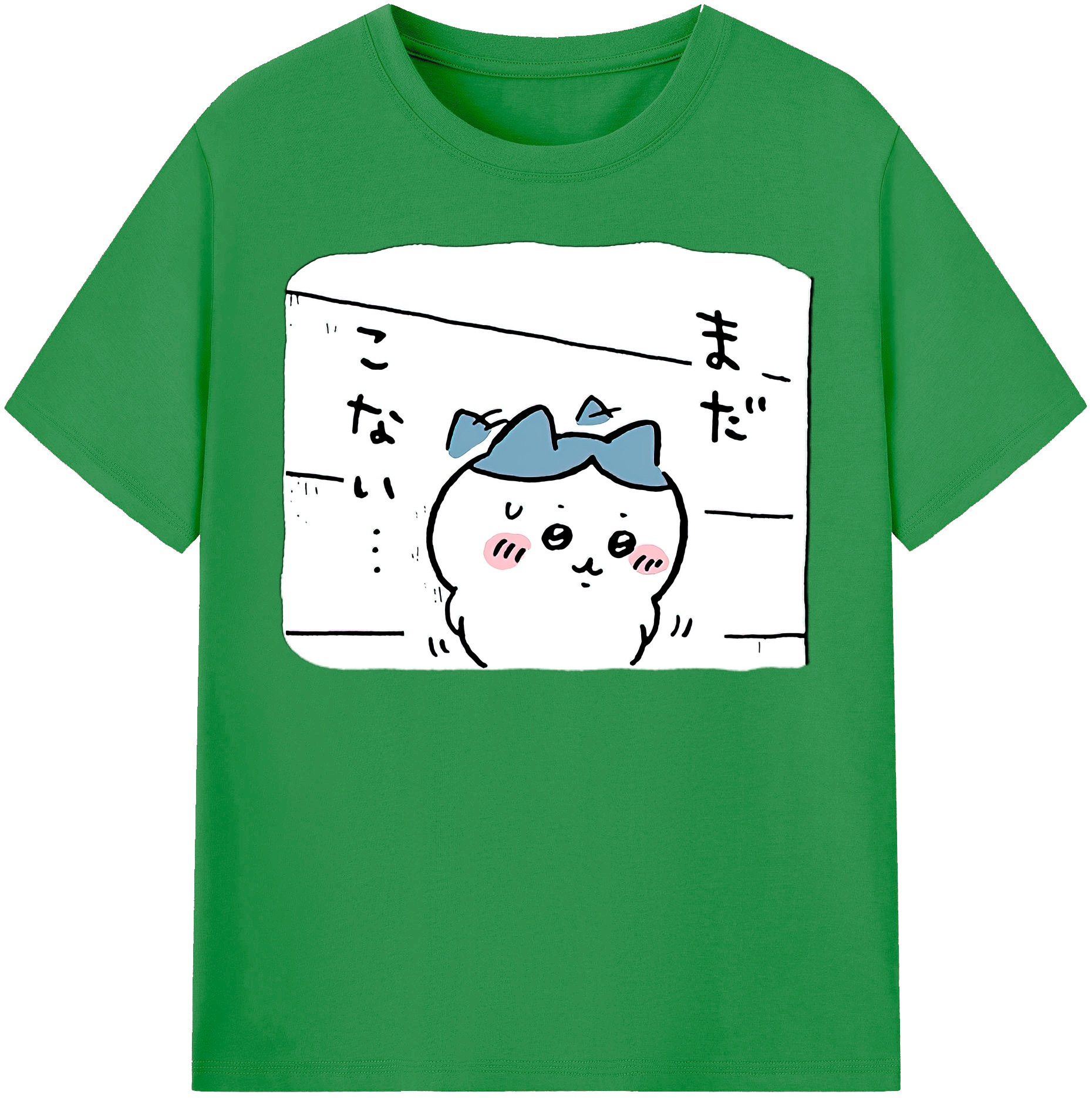 （画像用） ちいかわ ハチワレ Chii-kawa hachiware レディースカジュアルプリントTシャツ（綿100％）