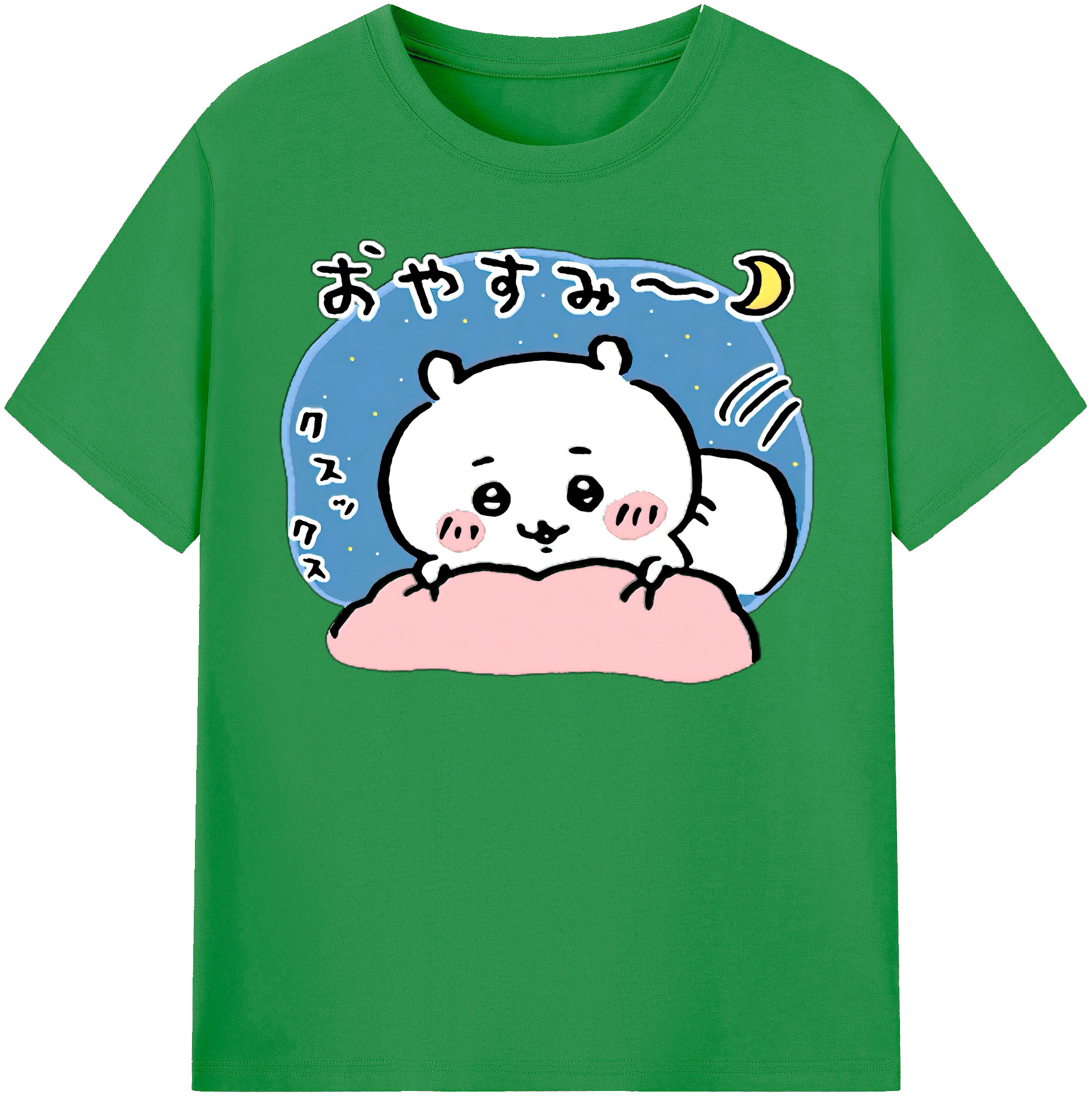 （画像用） ちいかわ ちいかわ Chii-kawa chiikawa レディースカジュアルプリントTシャツ（綿100％）