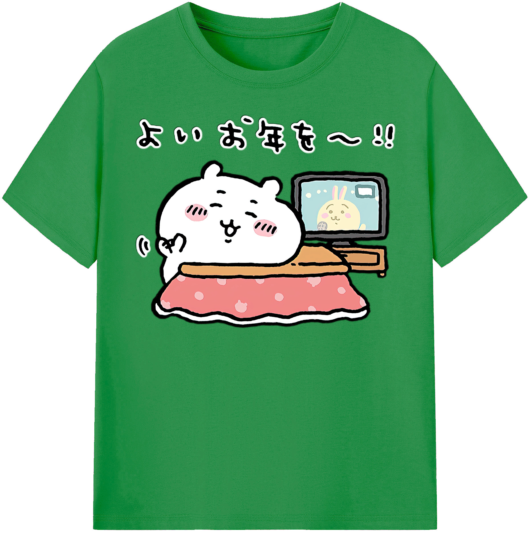 （画像用） ちいかわ ちいかわ Chii-kawa chiikawa レディースカジュアルプリントTシャツ（綿100％）