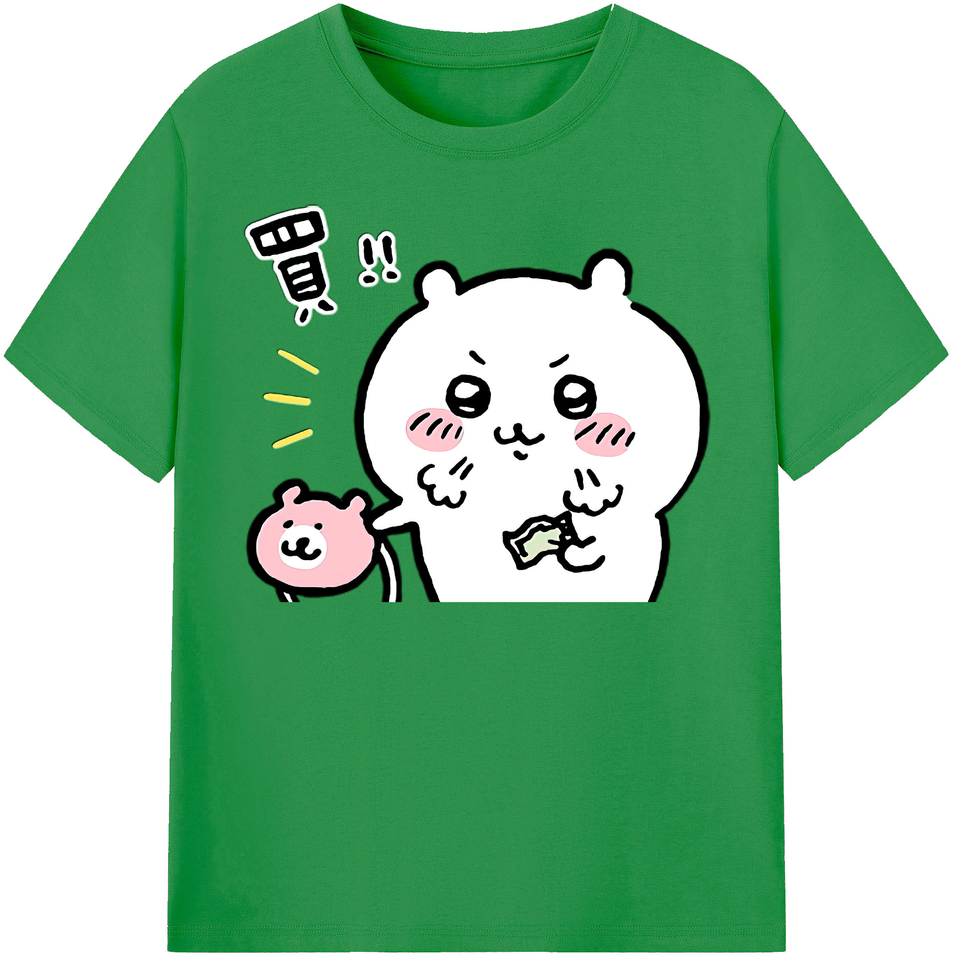 （画像用） ちいかわ ちいかわ Chii-kawa chiikawa レディースカジュアルプリントTシャツ（綿100％）