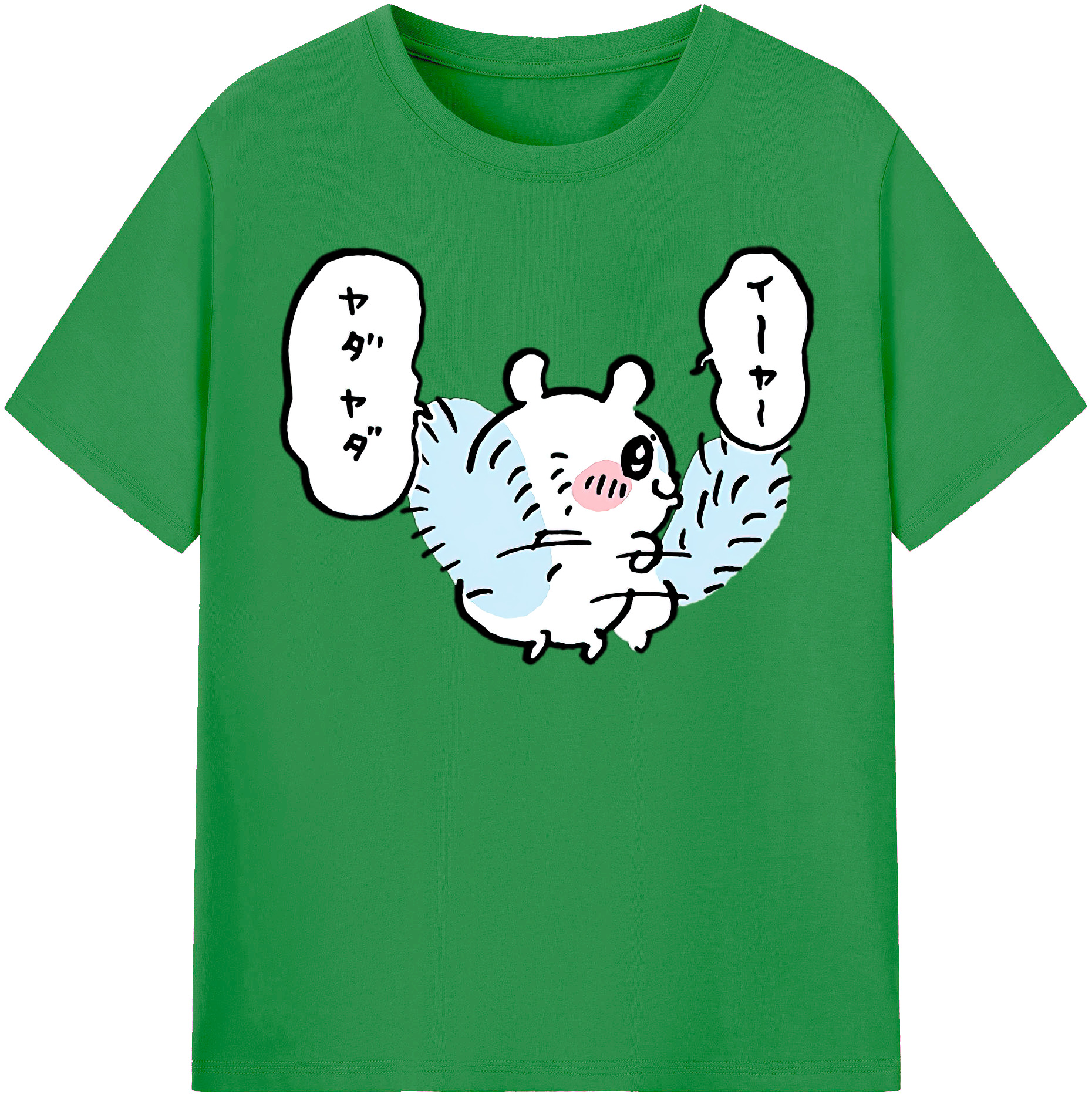 （画像用） ちいかわ モモンガ Chii-kawa Momonga レディースカジュアルプリントTシャツ（綿100％）