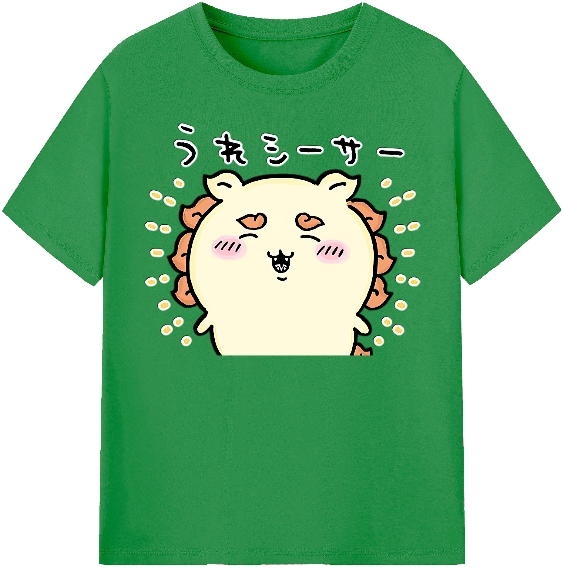 （画像用） ちいかわ シーサー Chii-kawa Shisa レディースカジュアルプリントTシャツ（綿100％）