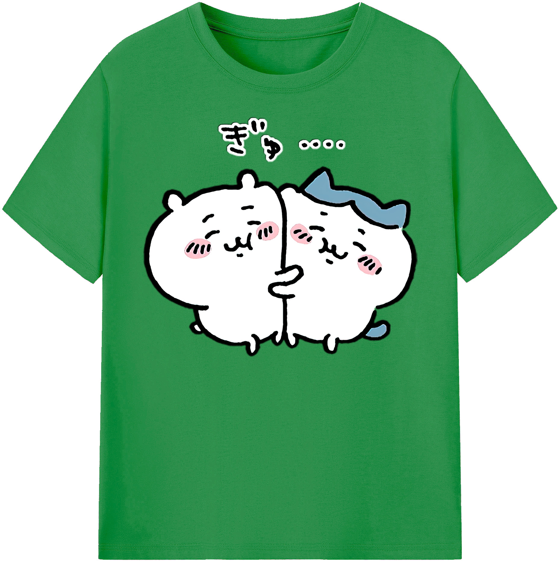 （画像用） ちいかわ ハチワレ Chii-kawa hachiware レディースカジュアルプリントTシャツ（綿100％）