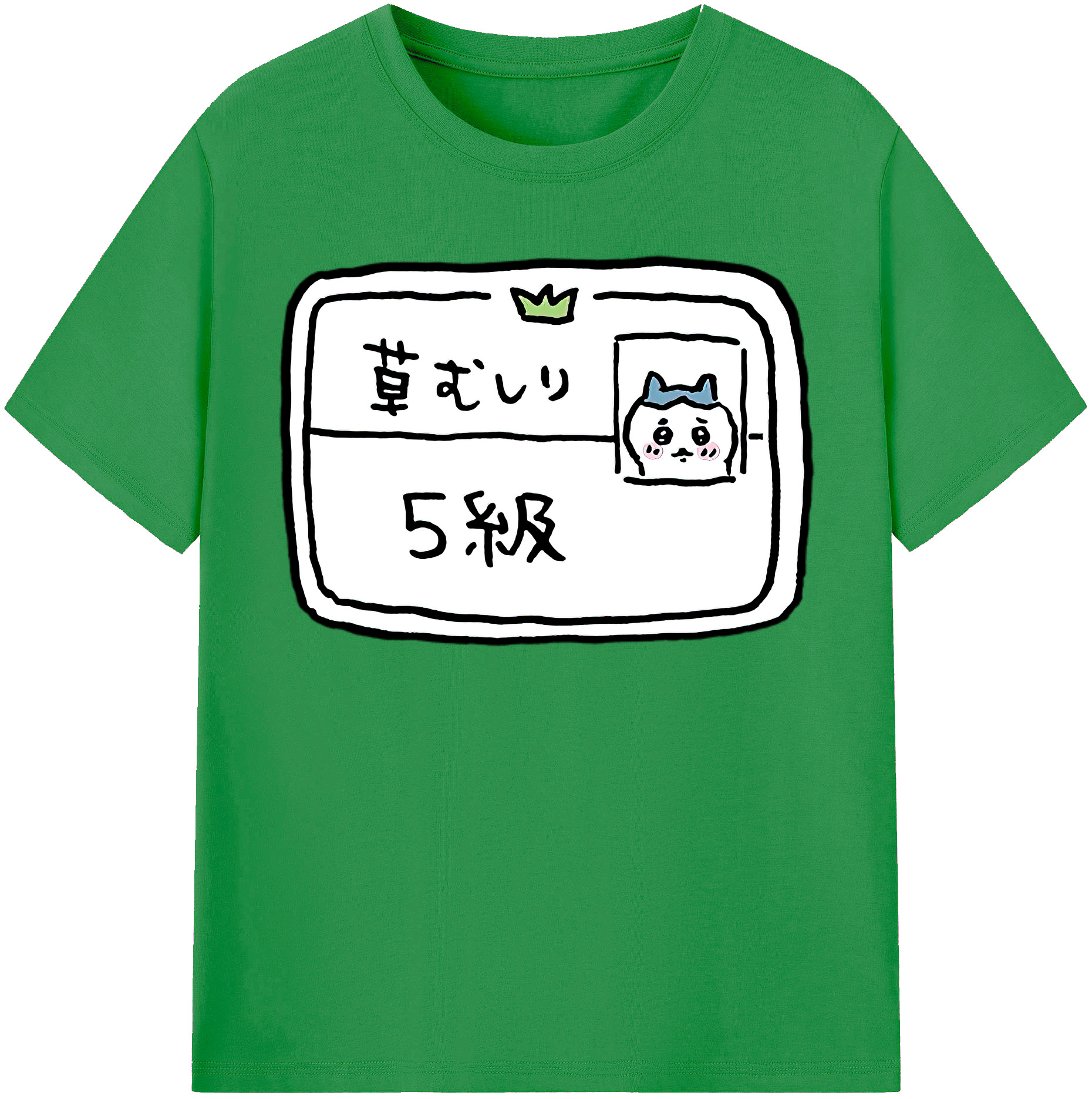 （画像用） ちいかわ ハチワレ Chii-kawa hachiware レディースカジュアルプリントTシャツ（綿100％）