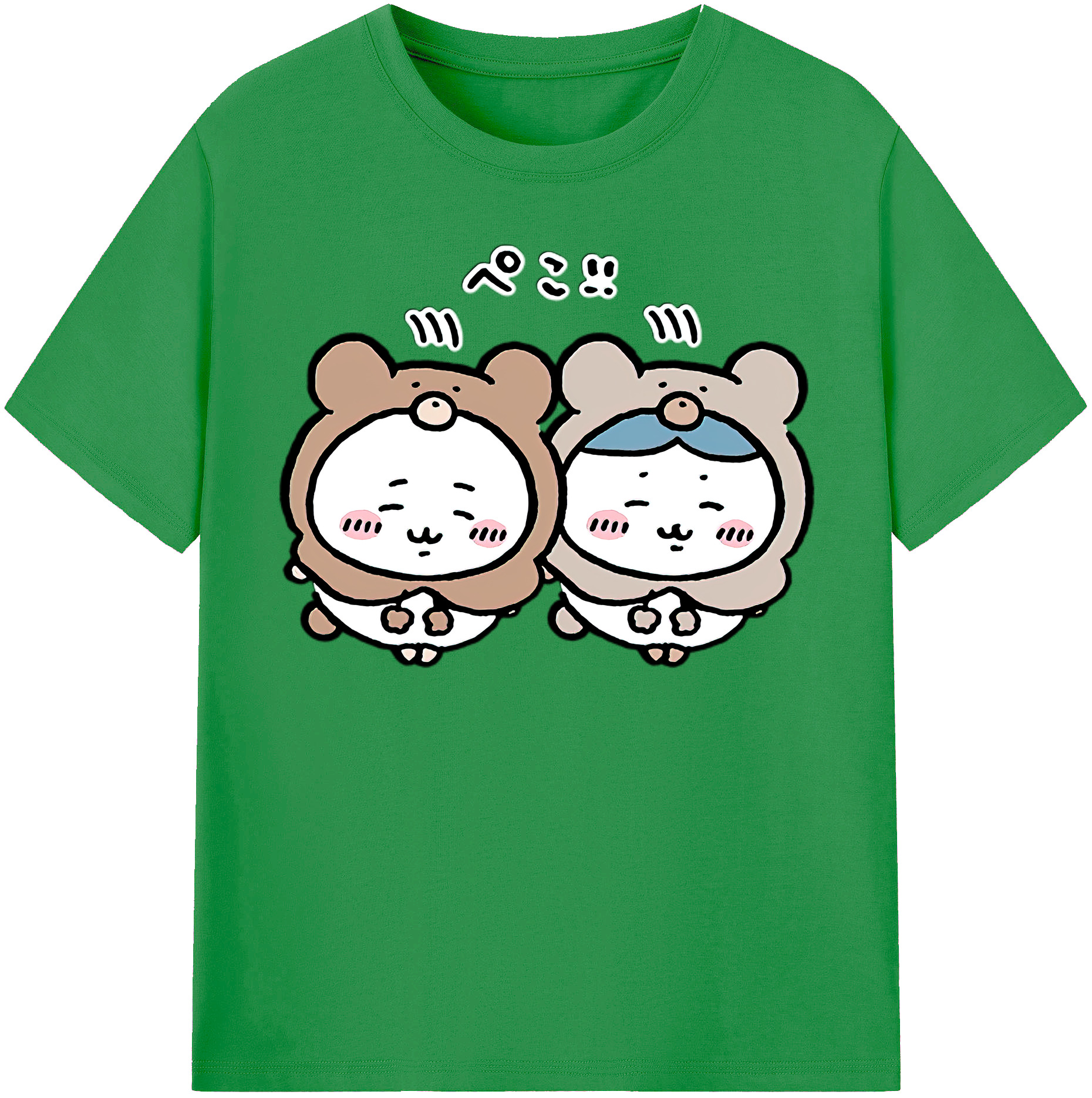 （画像用） ちいかわ ハチワレ Chii-kawa hachiware レディースカジュアルプリントTシャツ（綿100％）