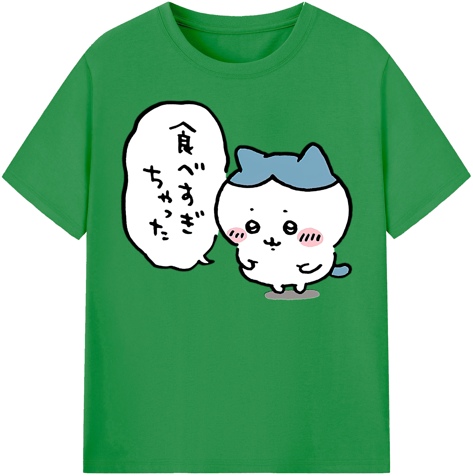 （画像用） ちいかわ ハチワレ Chii-kawa hachiware レディースカジュアルプリントTシャツ（綿100％）