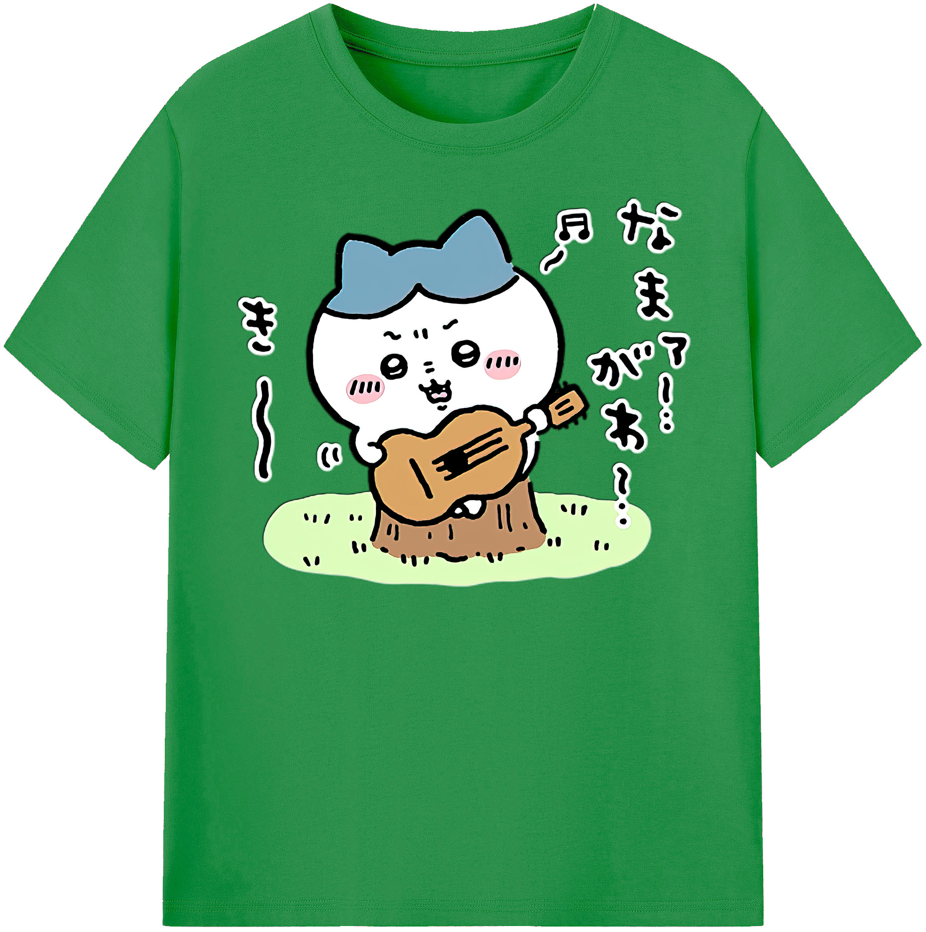 （画像用） ちいかわ ハチワレ Chii-kawa hachiware レディースカジュアルプリントTシャツ（綿100％）
