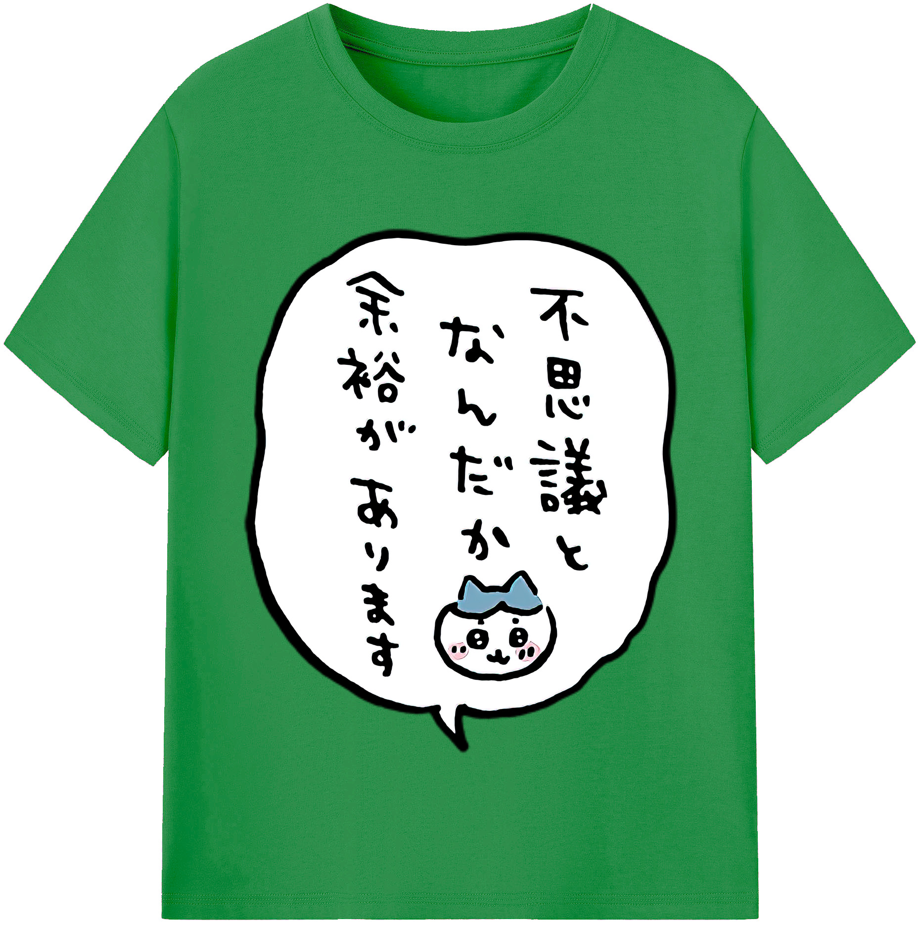 （画像用） ちいかわ ハチワレ Chii-kawa hachiware レディースカジュアルプリントTシャツ（綿100％）