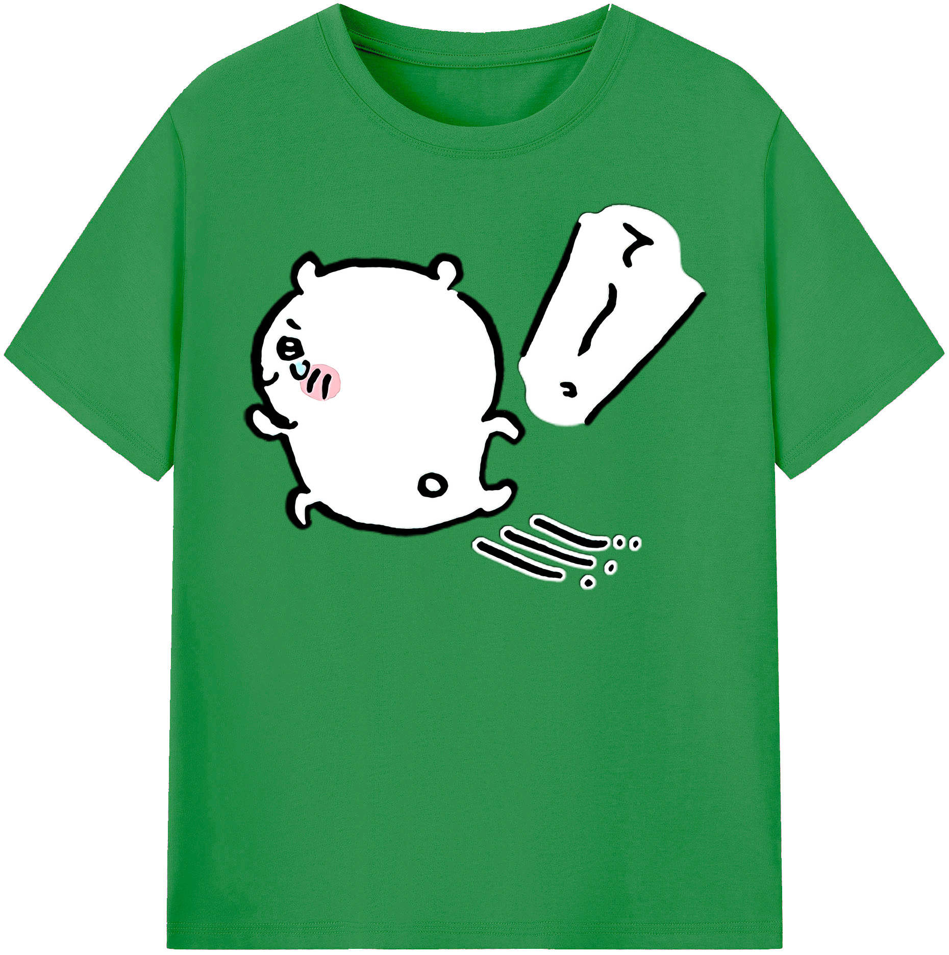 （画像用） ちいかわ ちいかわ Chii-kawa chiikawa レディースカジュアルプリントTシャツ（綿100％）