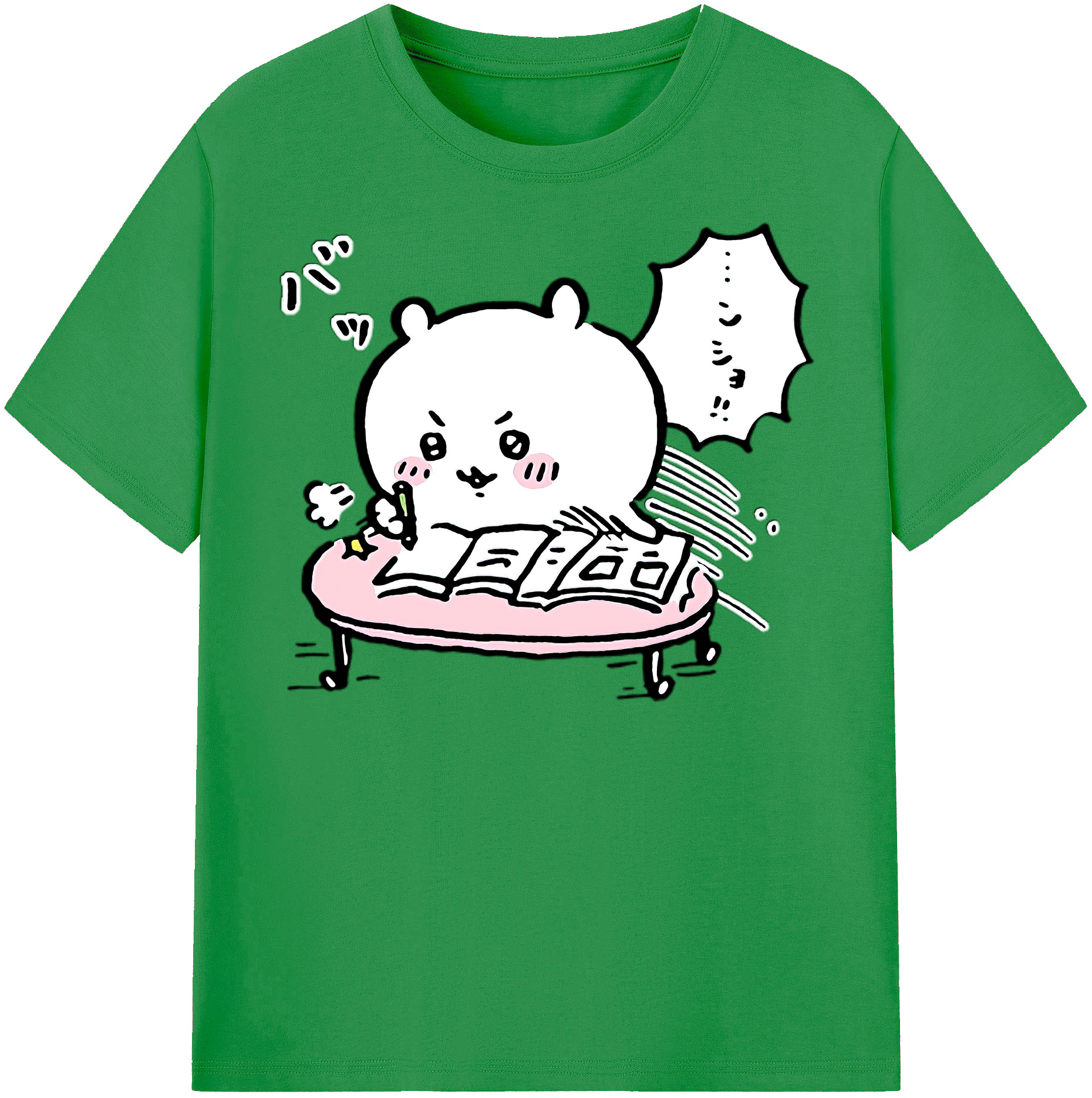 （画像用） ちいかわ ちいかわ Chii-kawa chiikawa レディースカジュアルプリントTシャツ（綿100％）