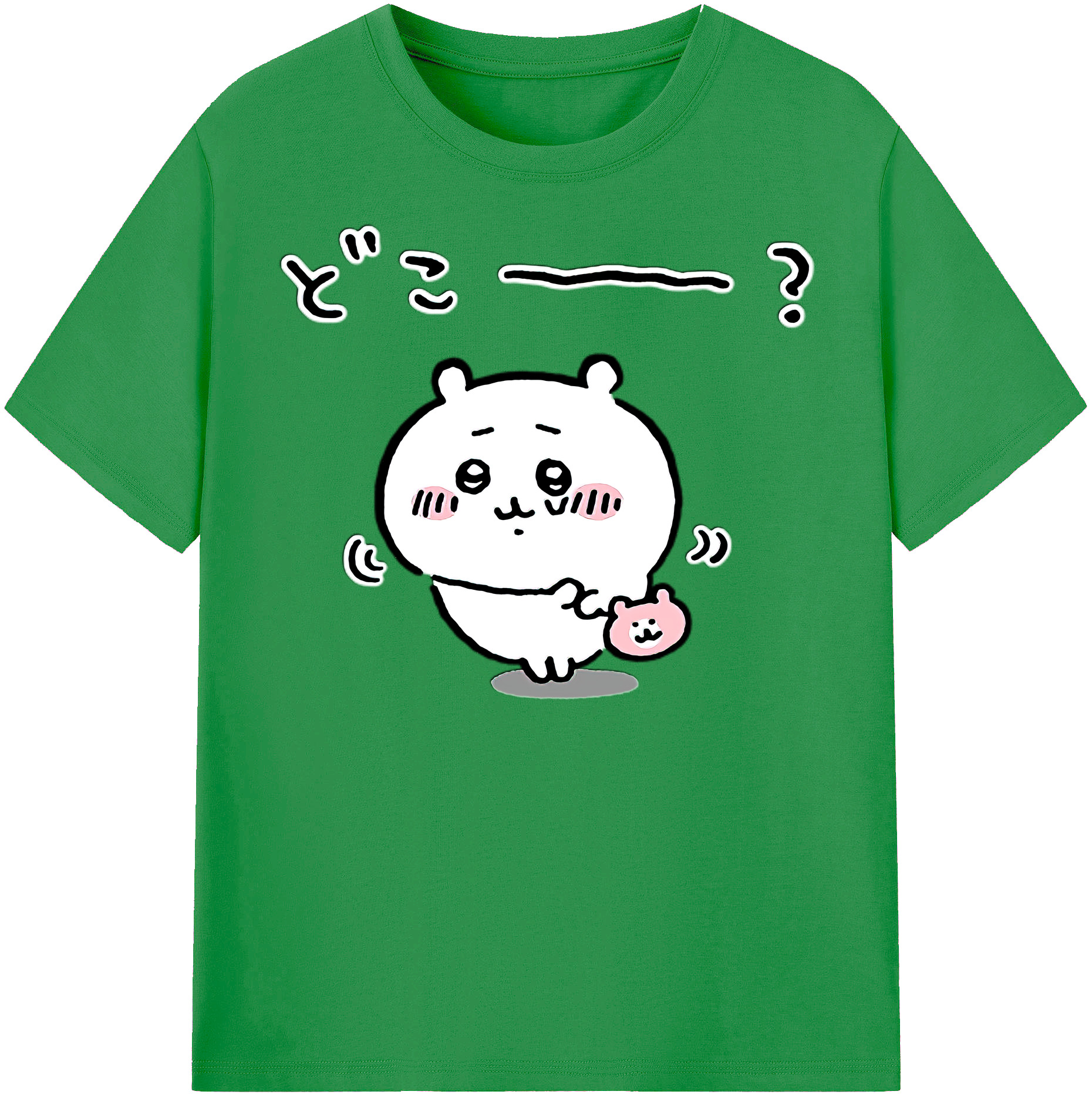 （画像用） ちいかわ ちいかわ Chii-kawa chiikawa レディースカジュアルプリントTシャツ（綿100％）