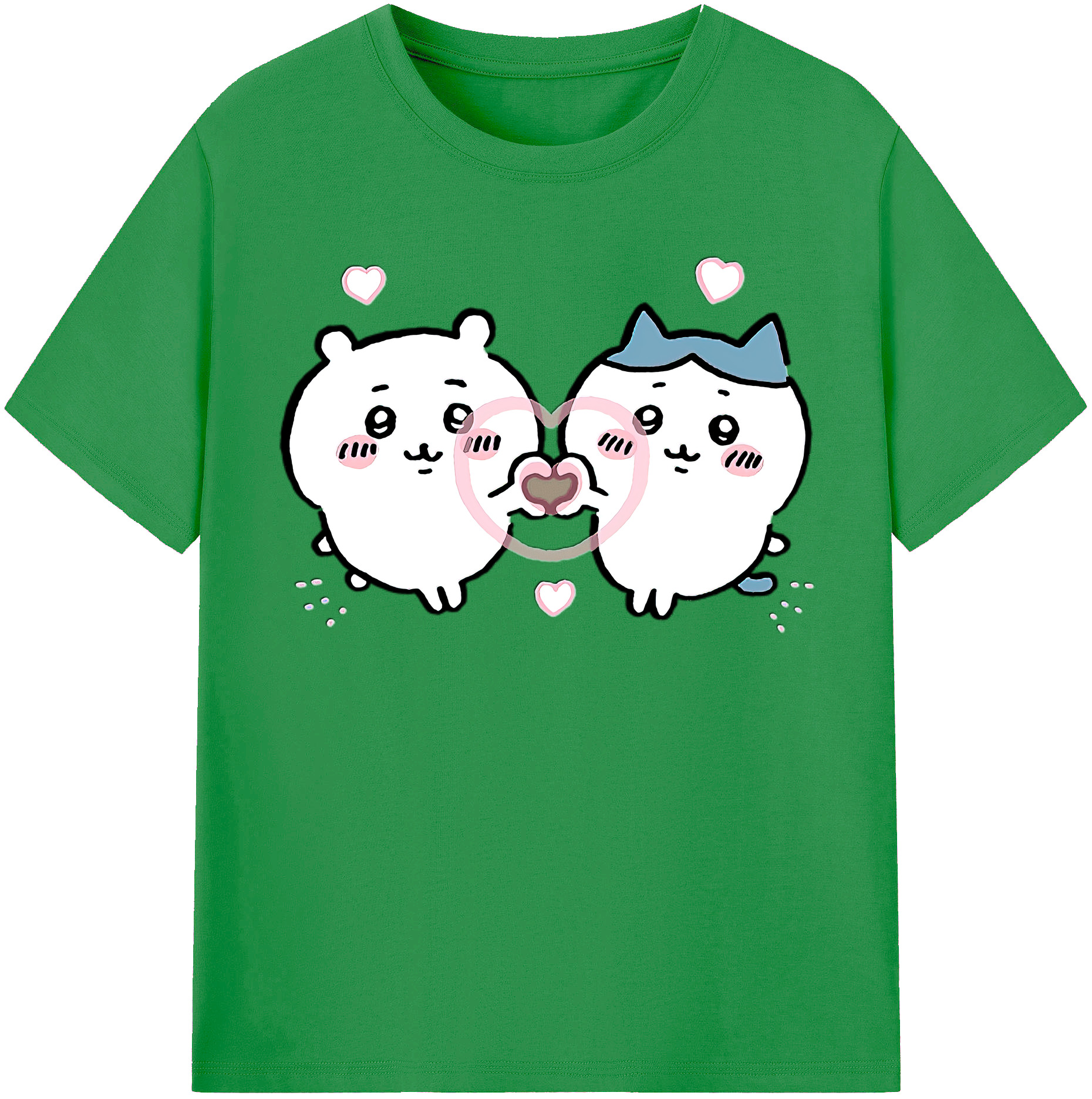 （画像用） ちいかわ ちいかわ Chii-kawa chiikawa レディースカジュアルプリントTシャツ（綿100％）