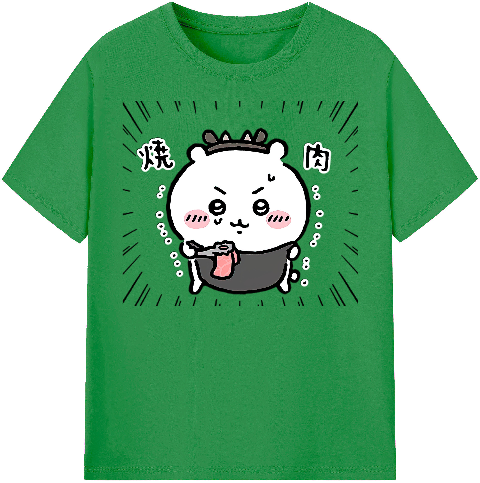 （画像用） ちいかわ ちいかわ Chii-kawa chiikawa レディースカジュアルプリントTシャツ（綿100％）