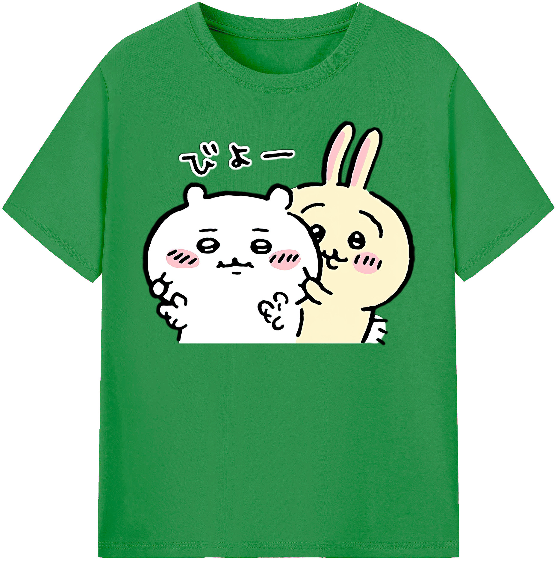 （画像用） ちいかわ うさぎ Chii-kawa usagi レディースカジュアルプリントTシャツ（綿100％）